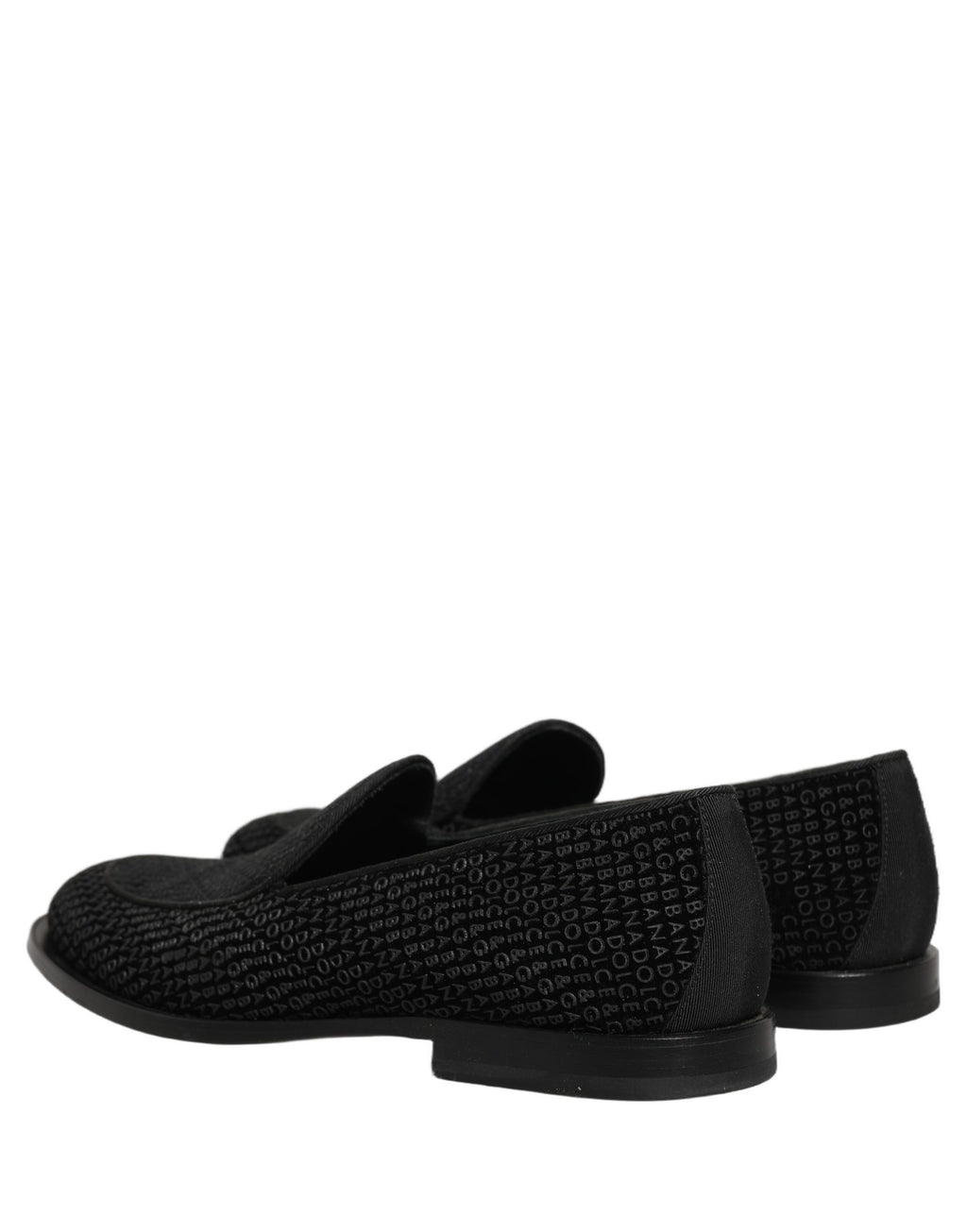 Chaussures habillées mocassins à monogramme logo noir Dolce & Gabbana pour homme
