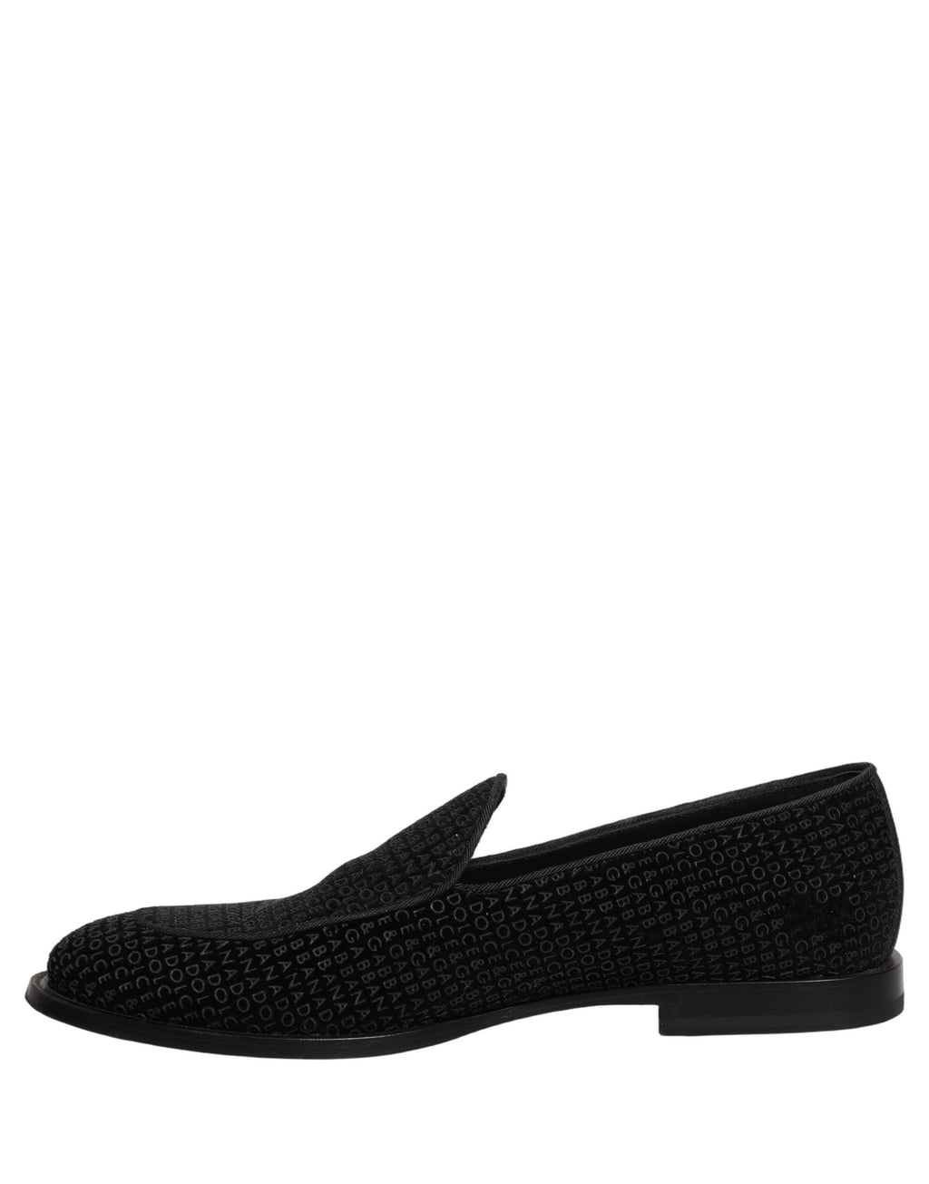 Chaussures habillées mocassins à monogramme logo noir Dolce & Gabbana pour homme