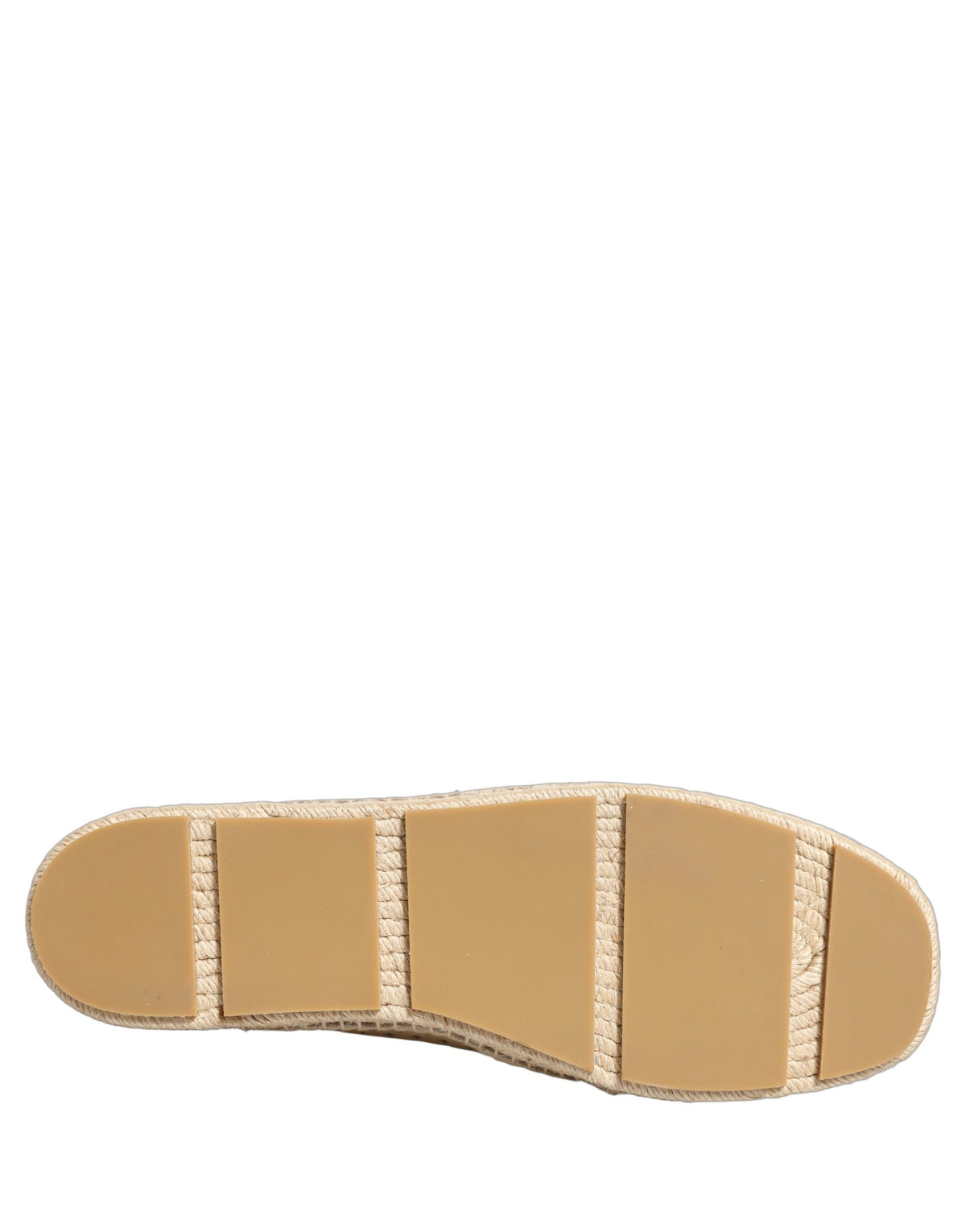 Dolce & Gabbana Beige Espadrilles aus Leder mit Logo-Ausschnitt