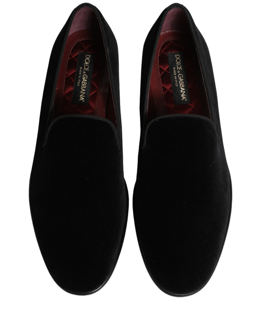 Mocassins en velours noir Dolce & Gabbana Chaussures de soirée habillées pour hommes