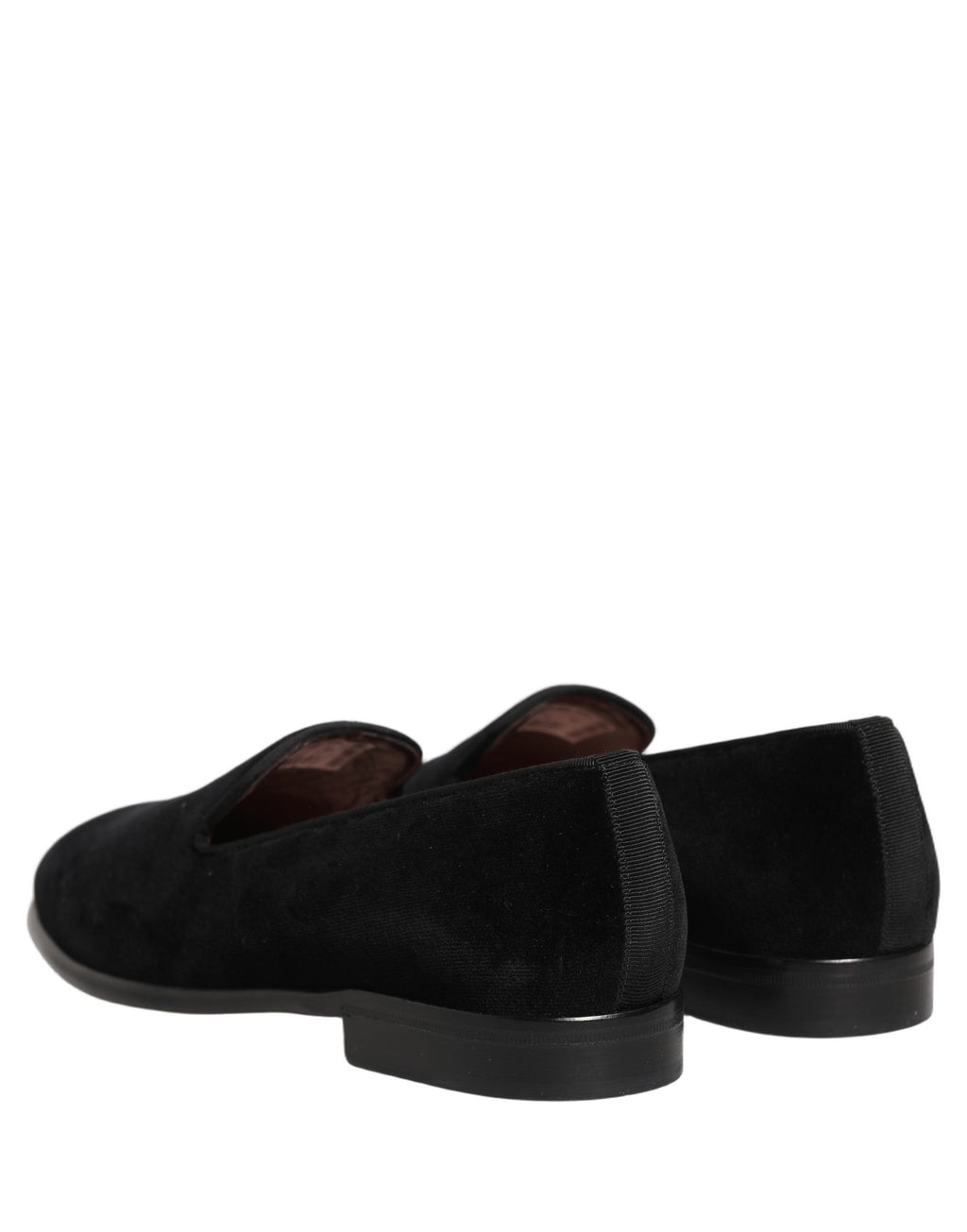 Mocassins en velours noir Dolce & Gabbana Chaussures de soirée habillées pour hommes