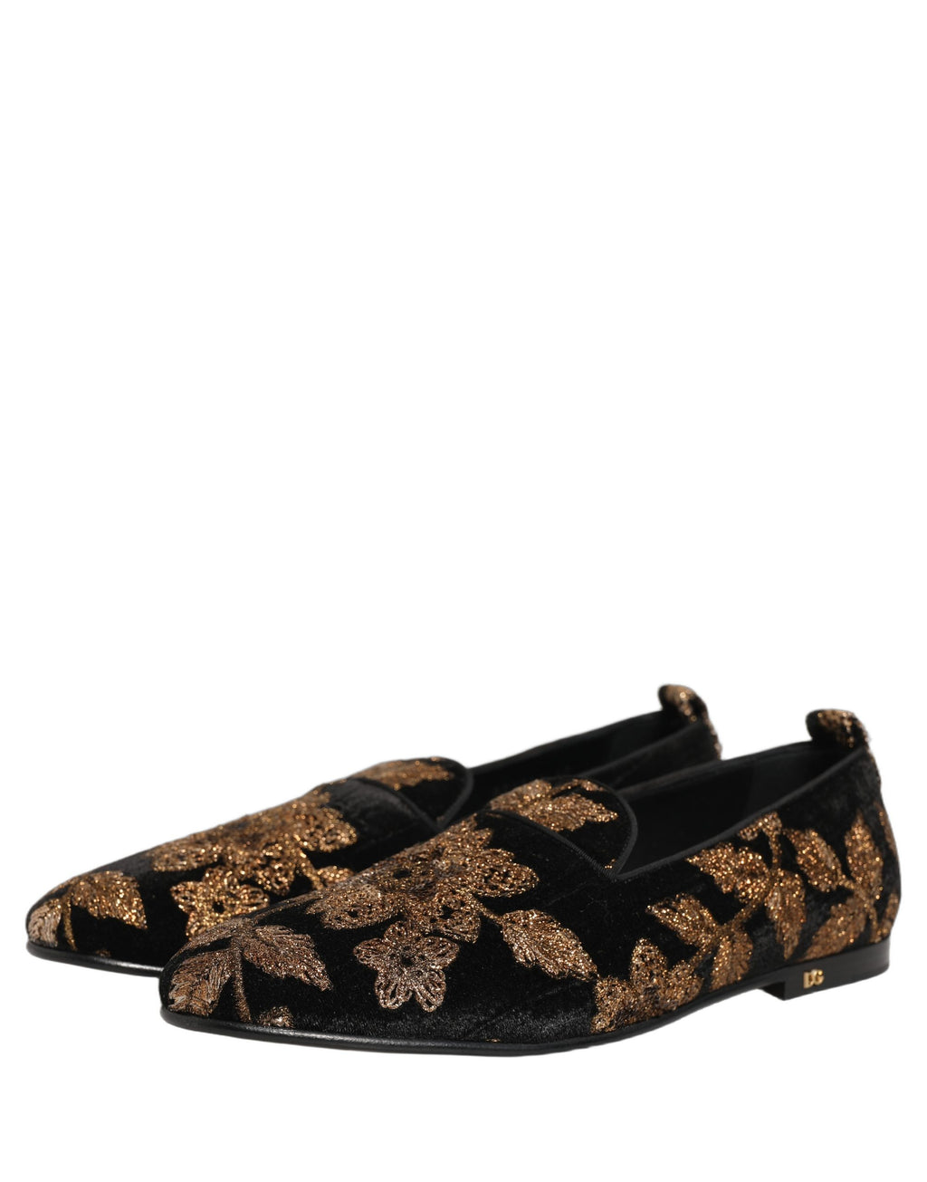 Chaussures mocassins Dolce & Gabbana en jacquard floral noir