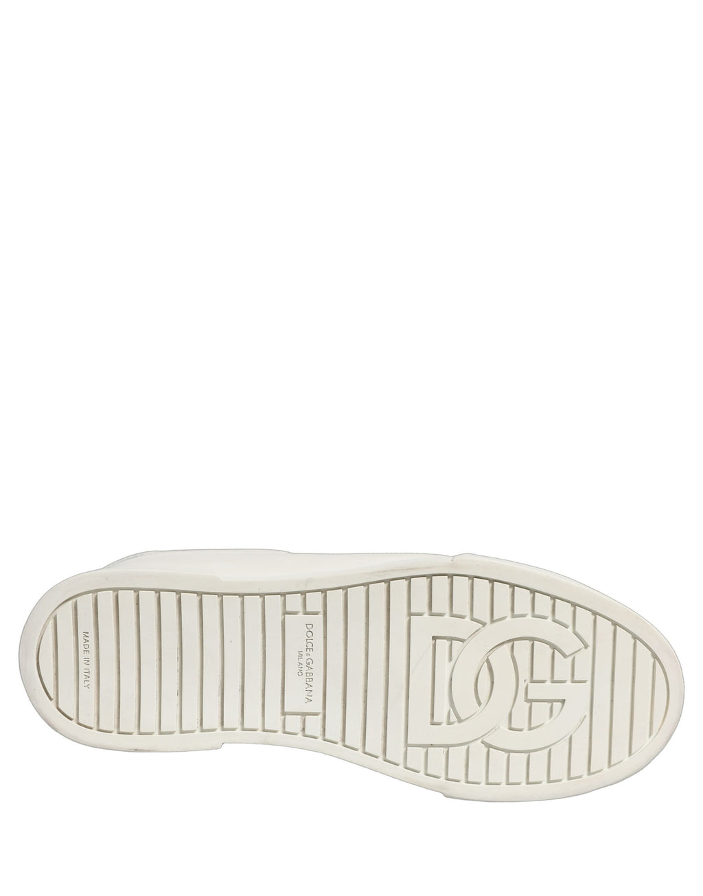 Chaussures Sneakers Basses Dolce & Gabbana en Cuir Blanc avec Plaque Logo