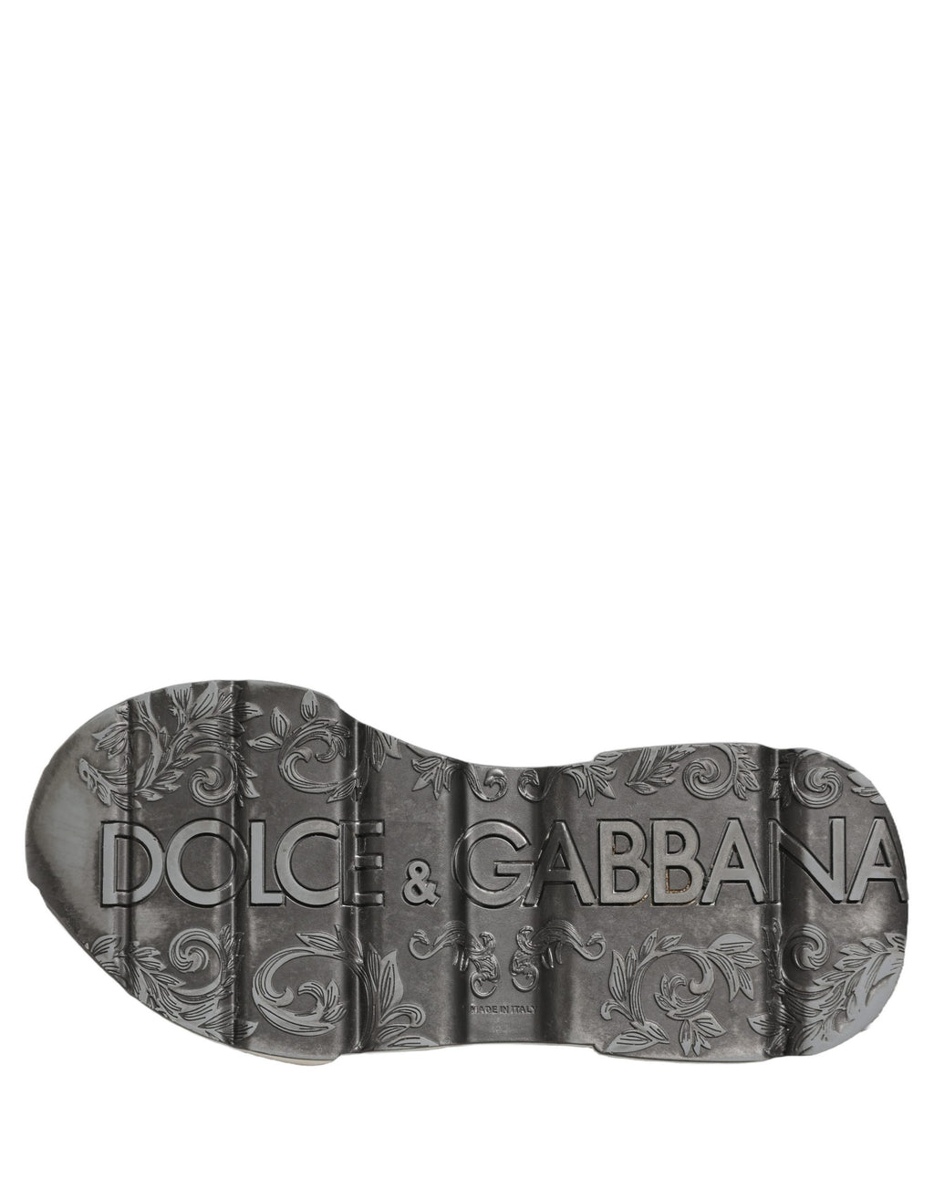 Chaussures Baskets Basses en Cuir Daymaster Dolce & Gabbana Blanc Argent