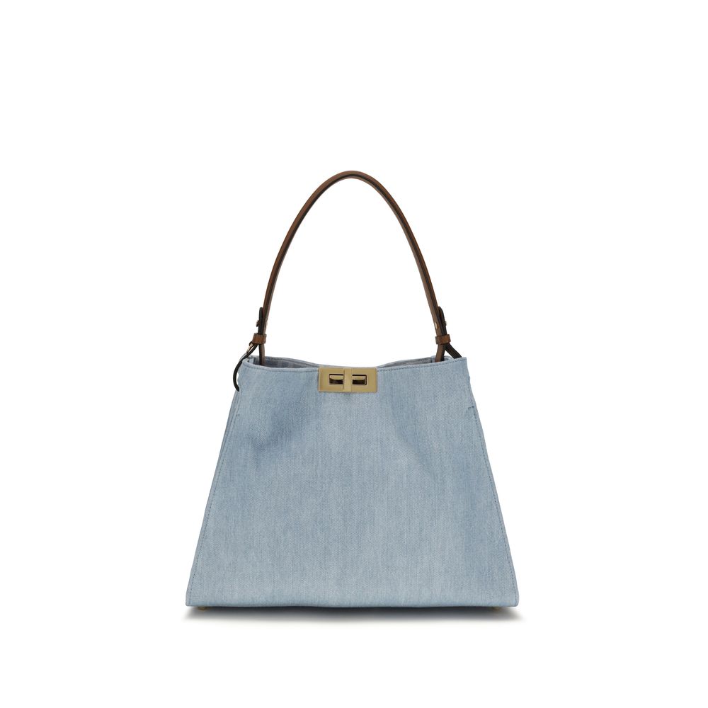 Sac à main Fendi en coton bleu