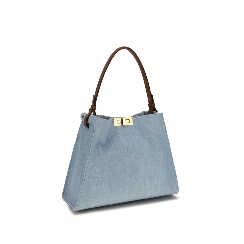 Sac à main Fendi en coton bleu