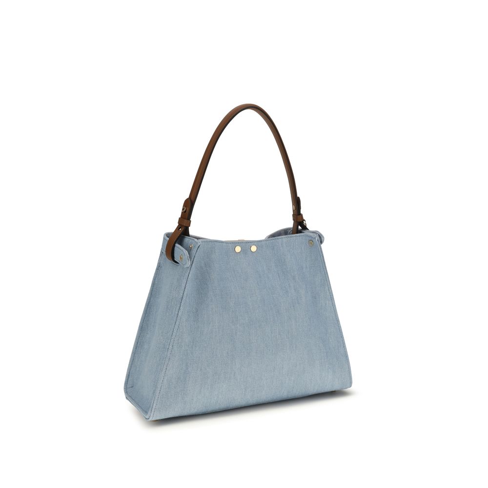 Sac à main Fendi en coton bleu