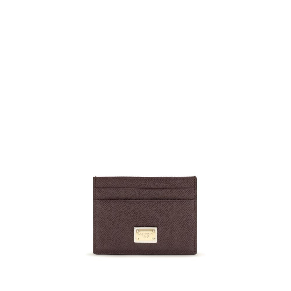 Portefeuille Dolce & Gabbana en cuir de veau marron Bos Taurus