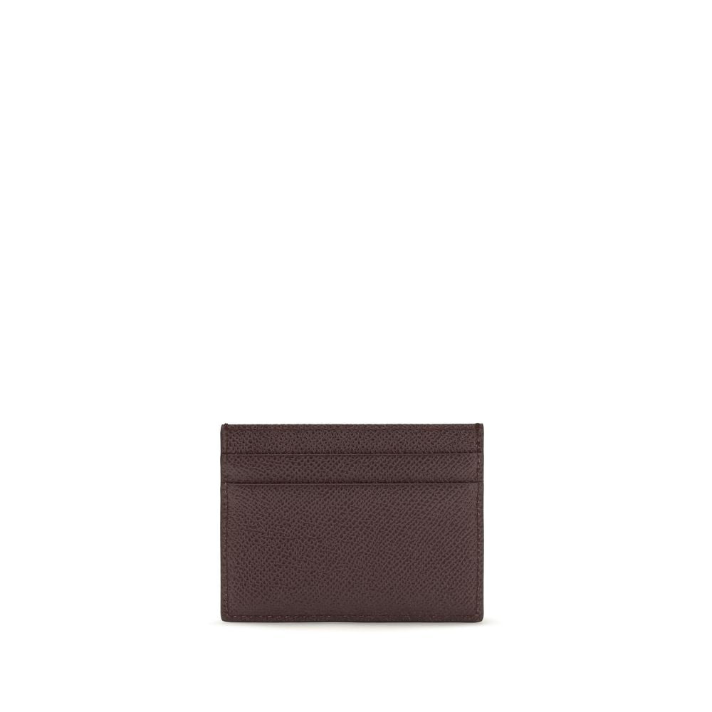 Portefeuille Dolce & Gabbana en cuir de veau marron Bos Taurus