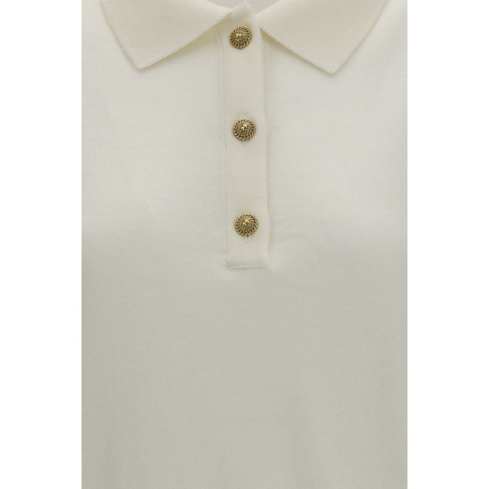 Polo Balmain en laine blanche Oves Aries