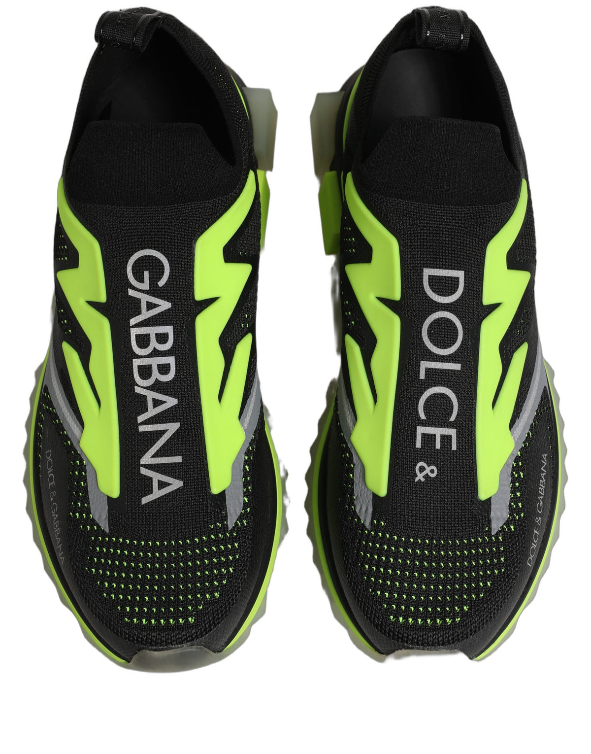 Dolce & Gabbana Schwarze Grüne Sorrento Low Top Sneakers Schuhe