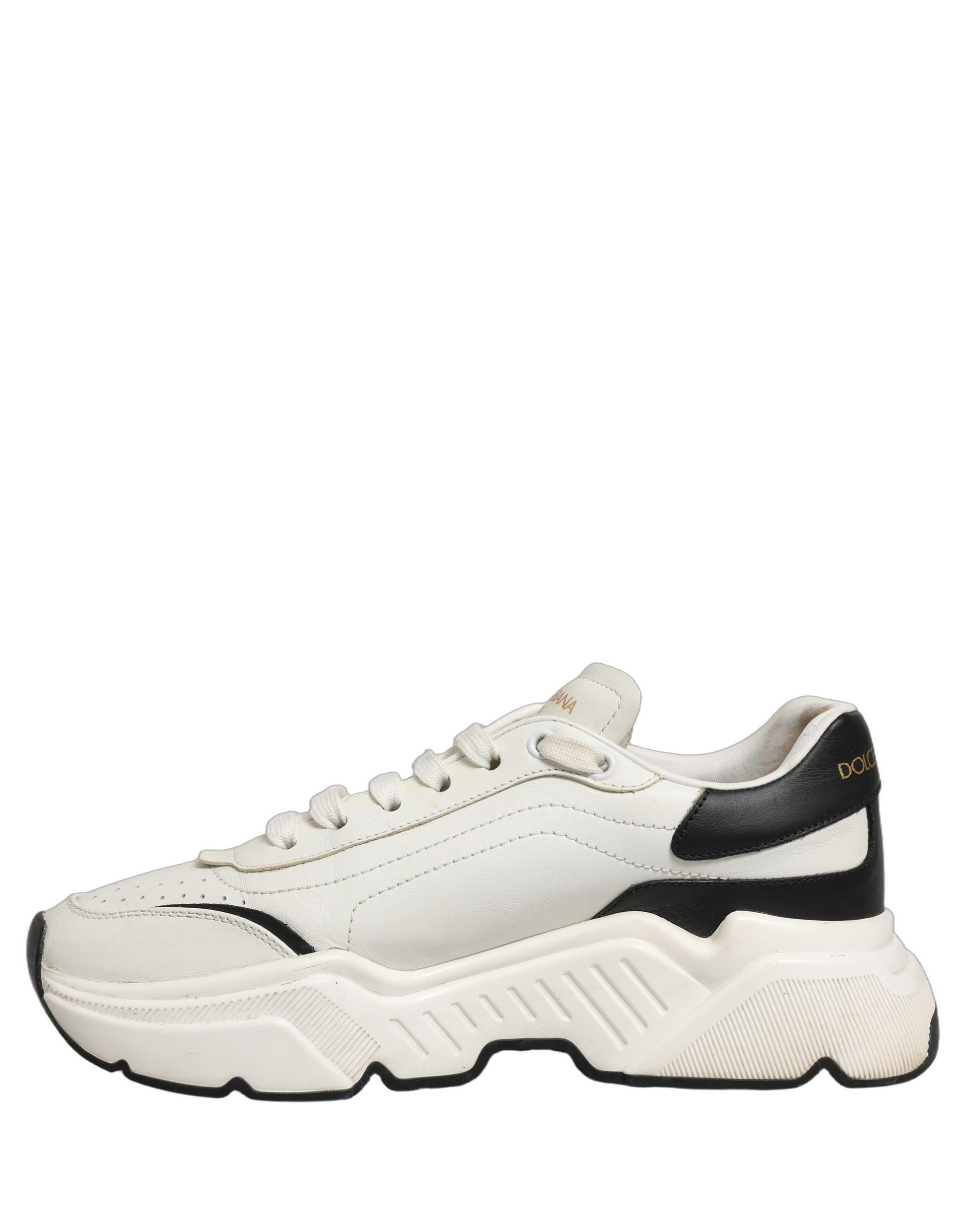 Dolce & Gabbana White Black Daymaster Low Top Men Sneakers Shoes