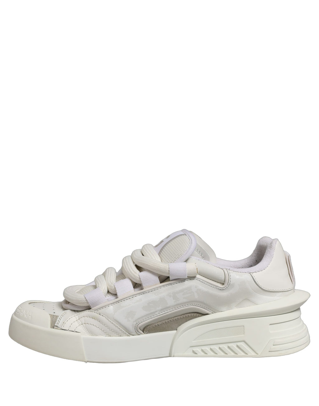 Dolce & Gabbana Baskets Portofino Space en Cuir Blanc