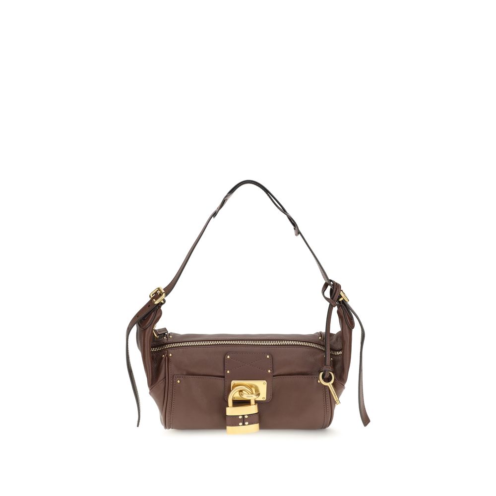 Sac porté épaule Chloé en cuir de veau marron Bos Taurus