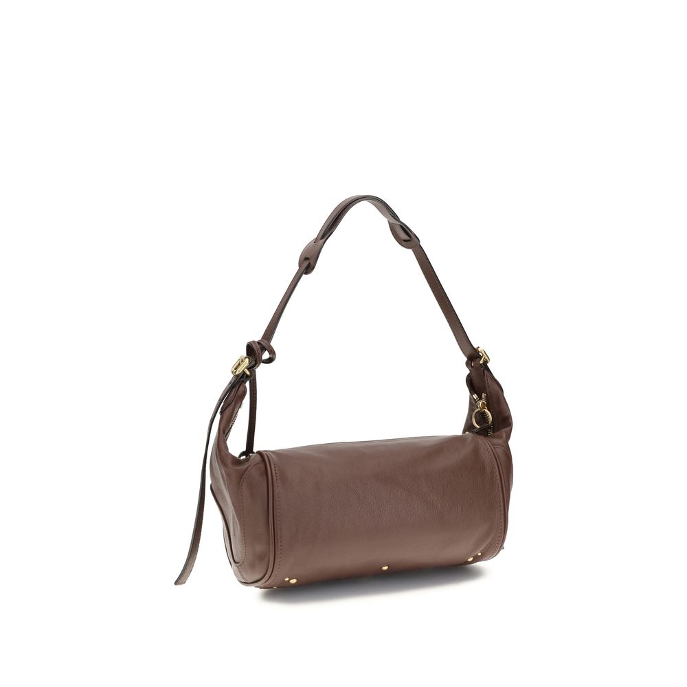 Sac porté épaule Chloé en cuir de veau marron Bos Taurus