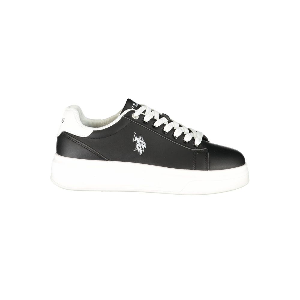 U.S. POLO ASSN. Baskets pour homme en polyuréthane noir