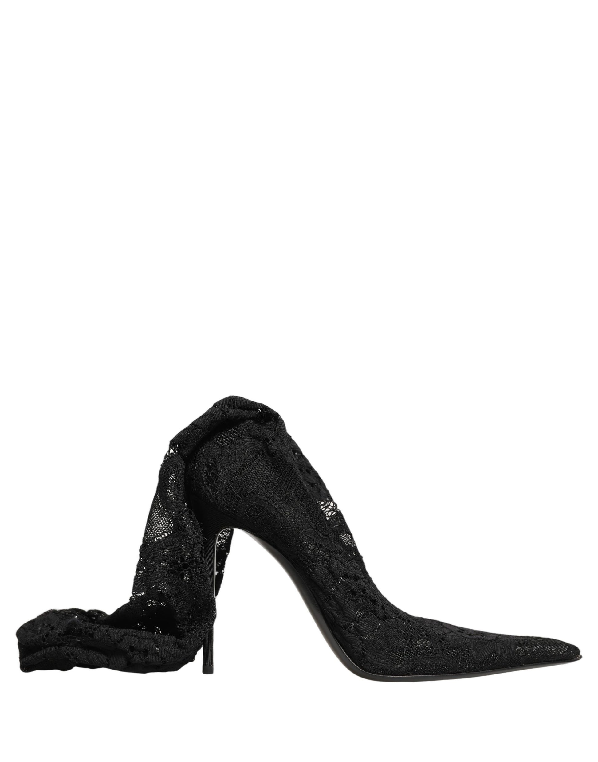 Chaussures à talon Dolce & Gabbana en dentelle Taormina noire