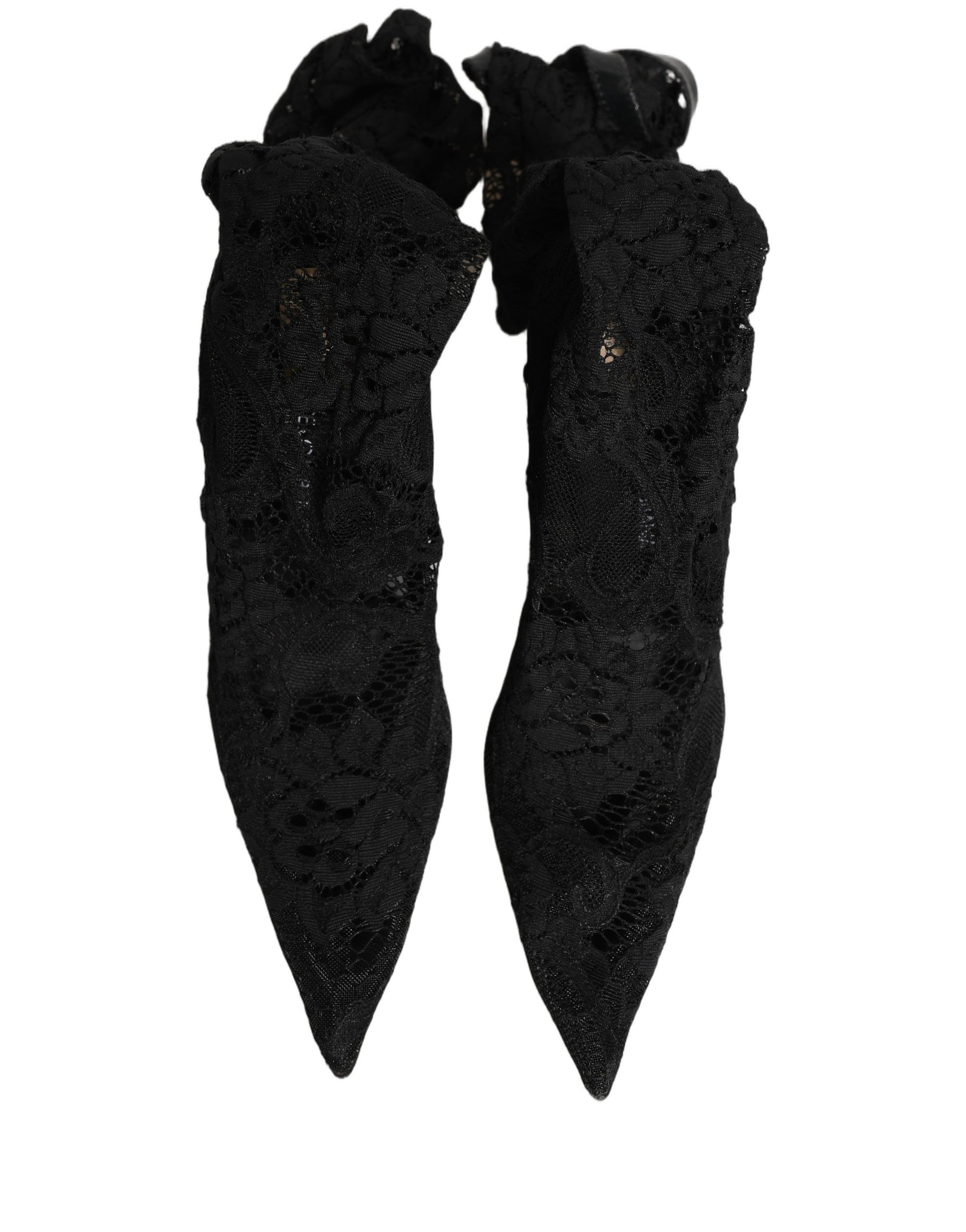 Chaussures à talon Dolce & Gabbana en dentelle Taormina noire