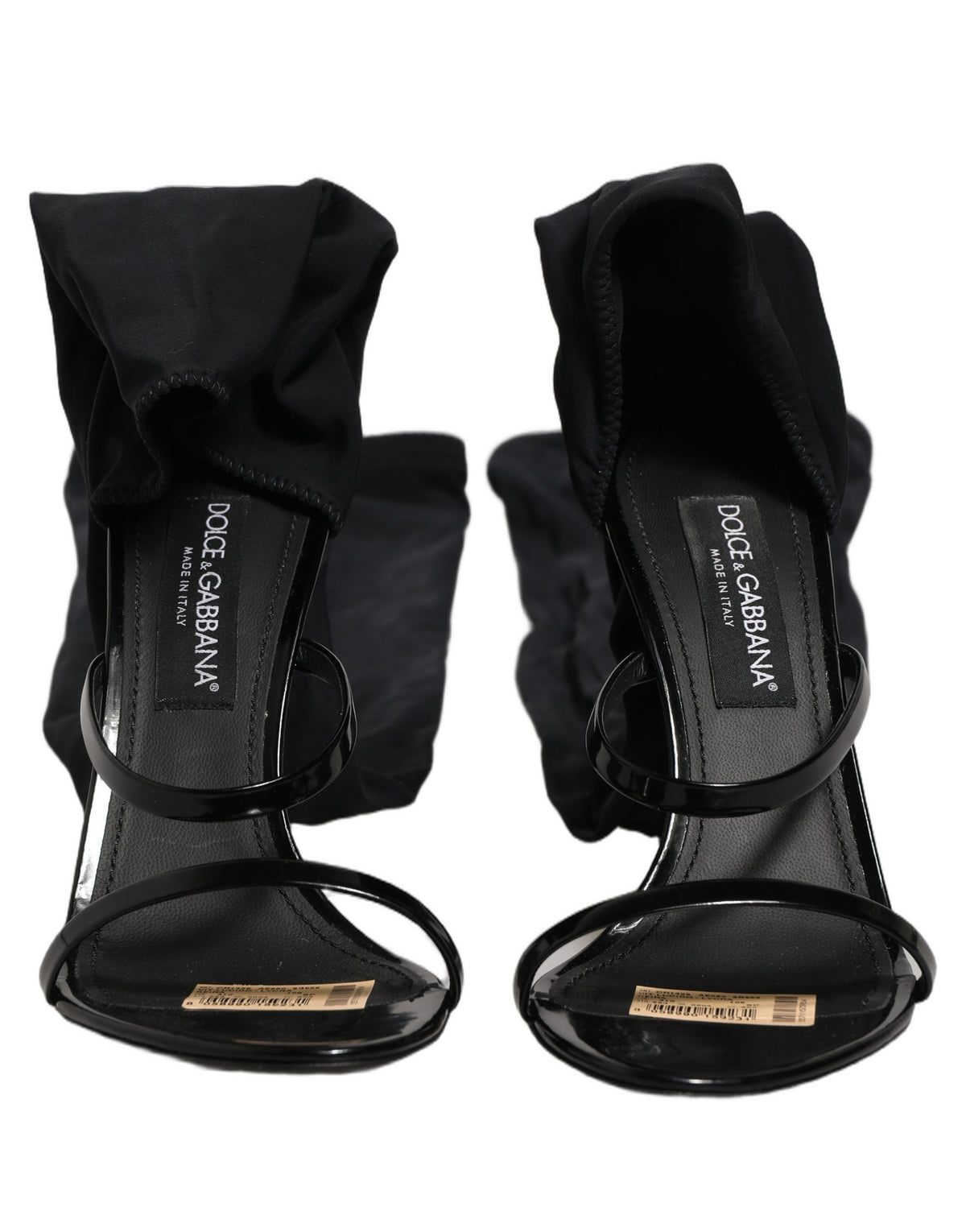 Dolce & Gabbana Sandales à talons aiguilles Chaussettes Bottes montantes noires