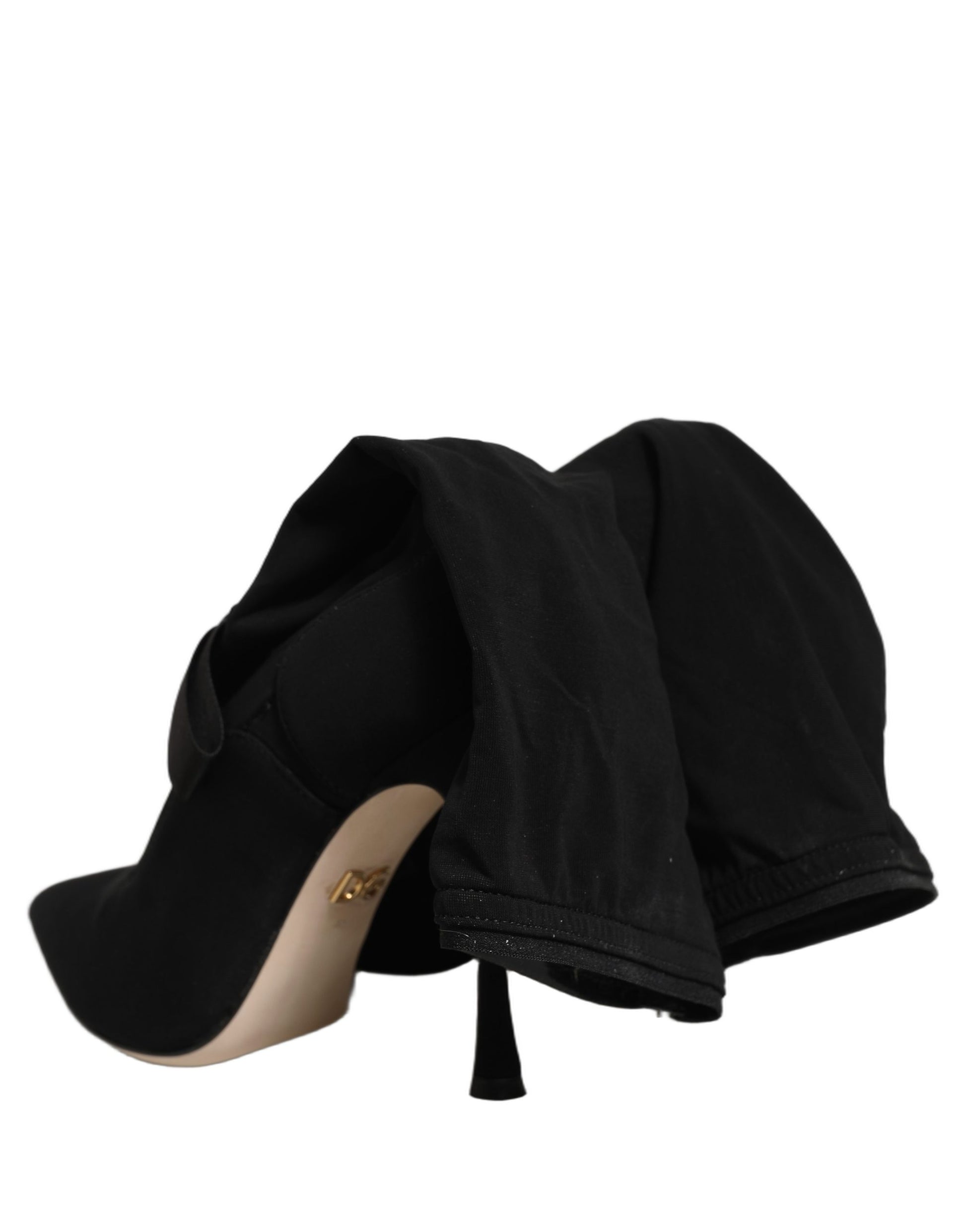 Bottes à talons aiguilles mi-mollet Dolce & Gabbana noires
