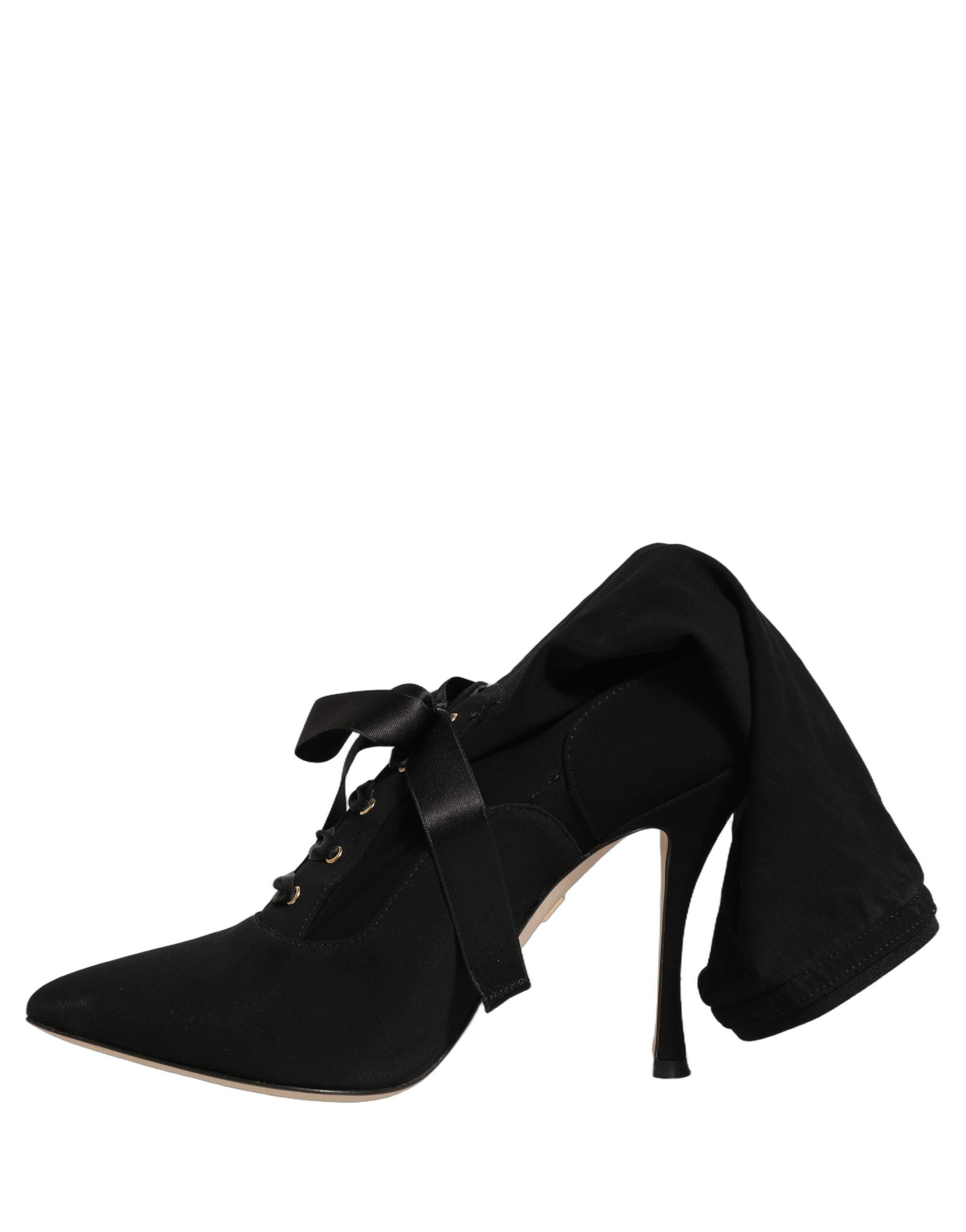 Bottes à talons aiguilles mi-mollet Dolce & Gabbana noires