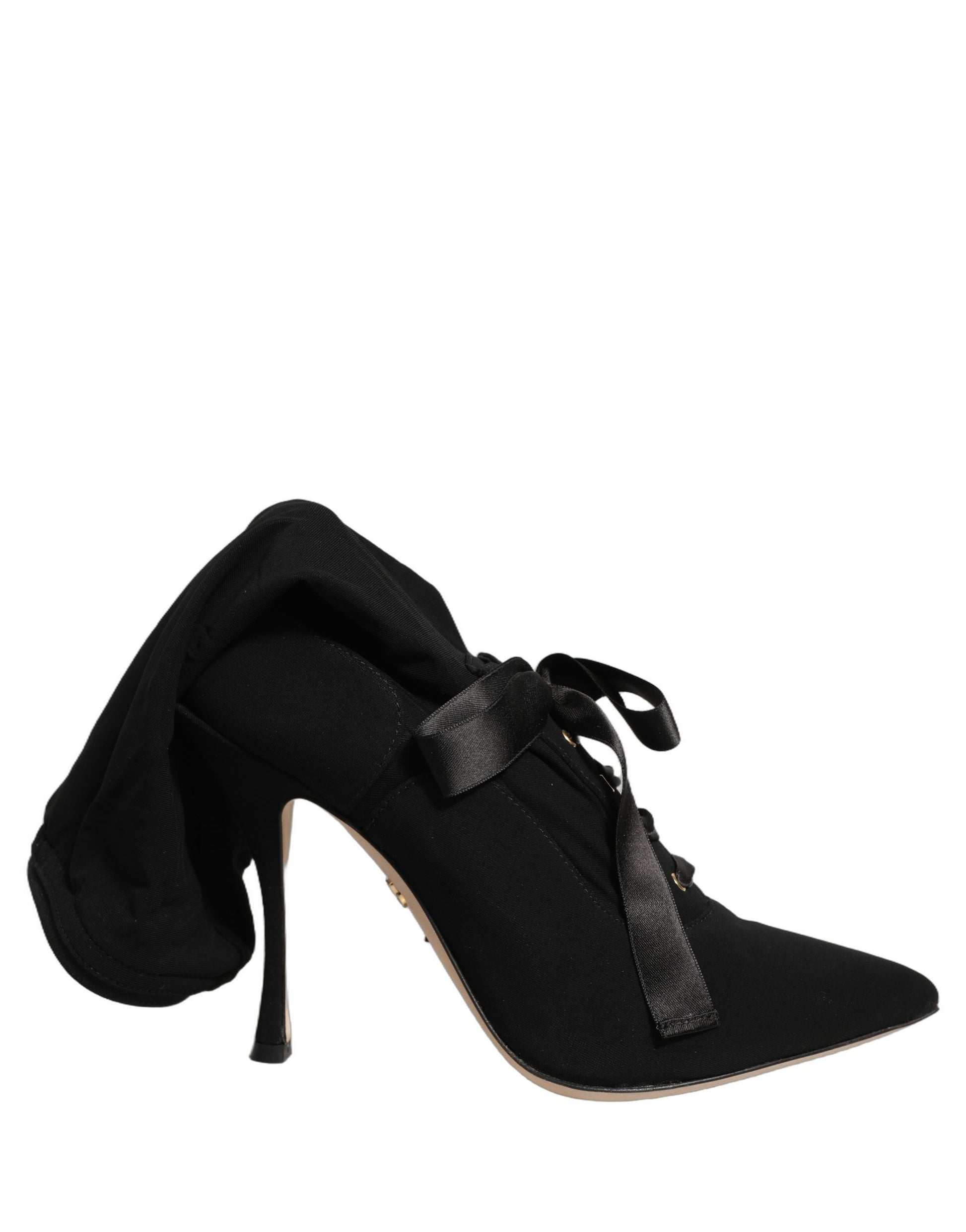 Bottes à talons aiguilles mi-mollet Dolce & Gabbana noires