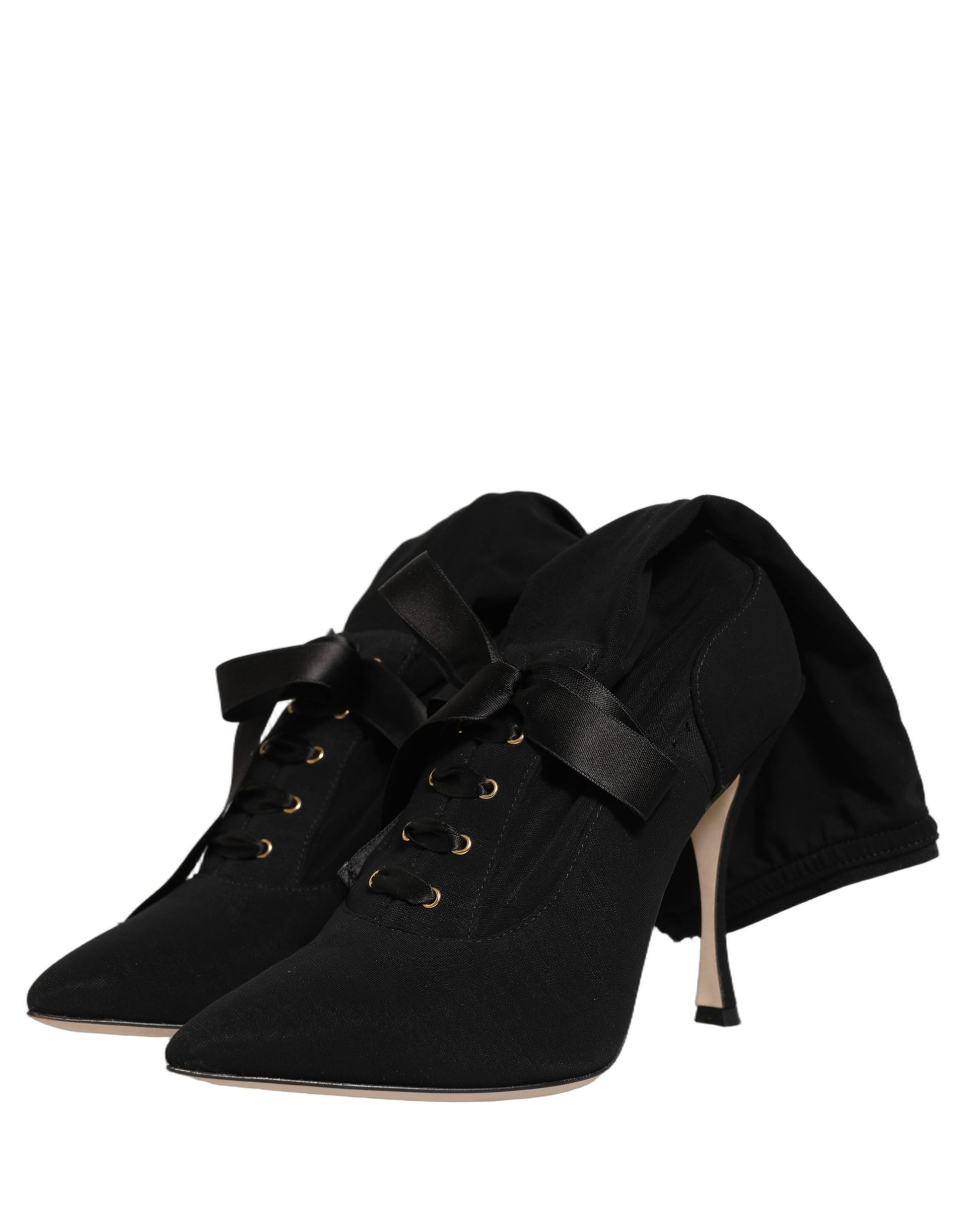 Bottes à talons aiguilles mi-mollet Dolce & Gabbana noires