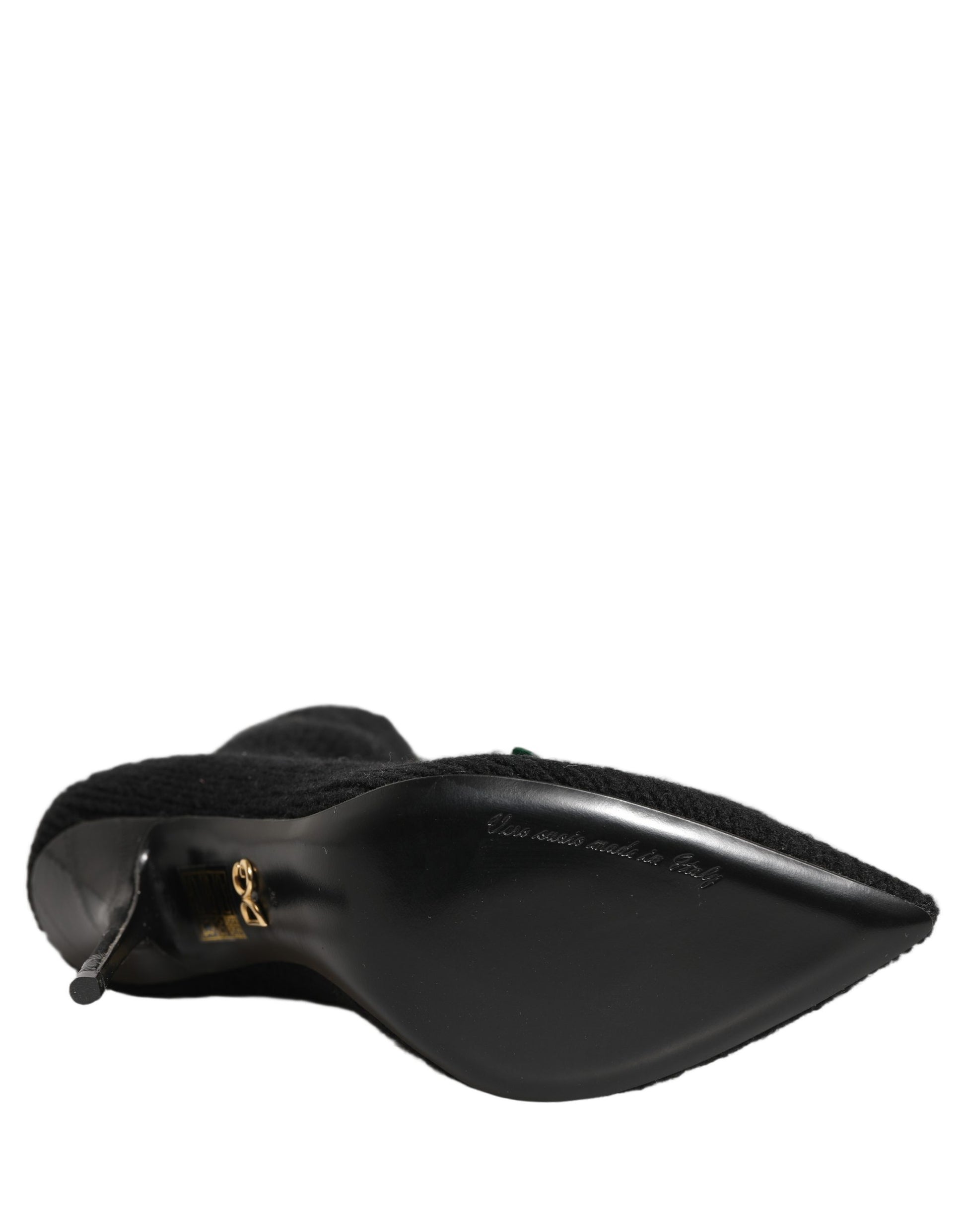 Bottes à talons aiguilles mi-mollet Dolce & Gabbana noires