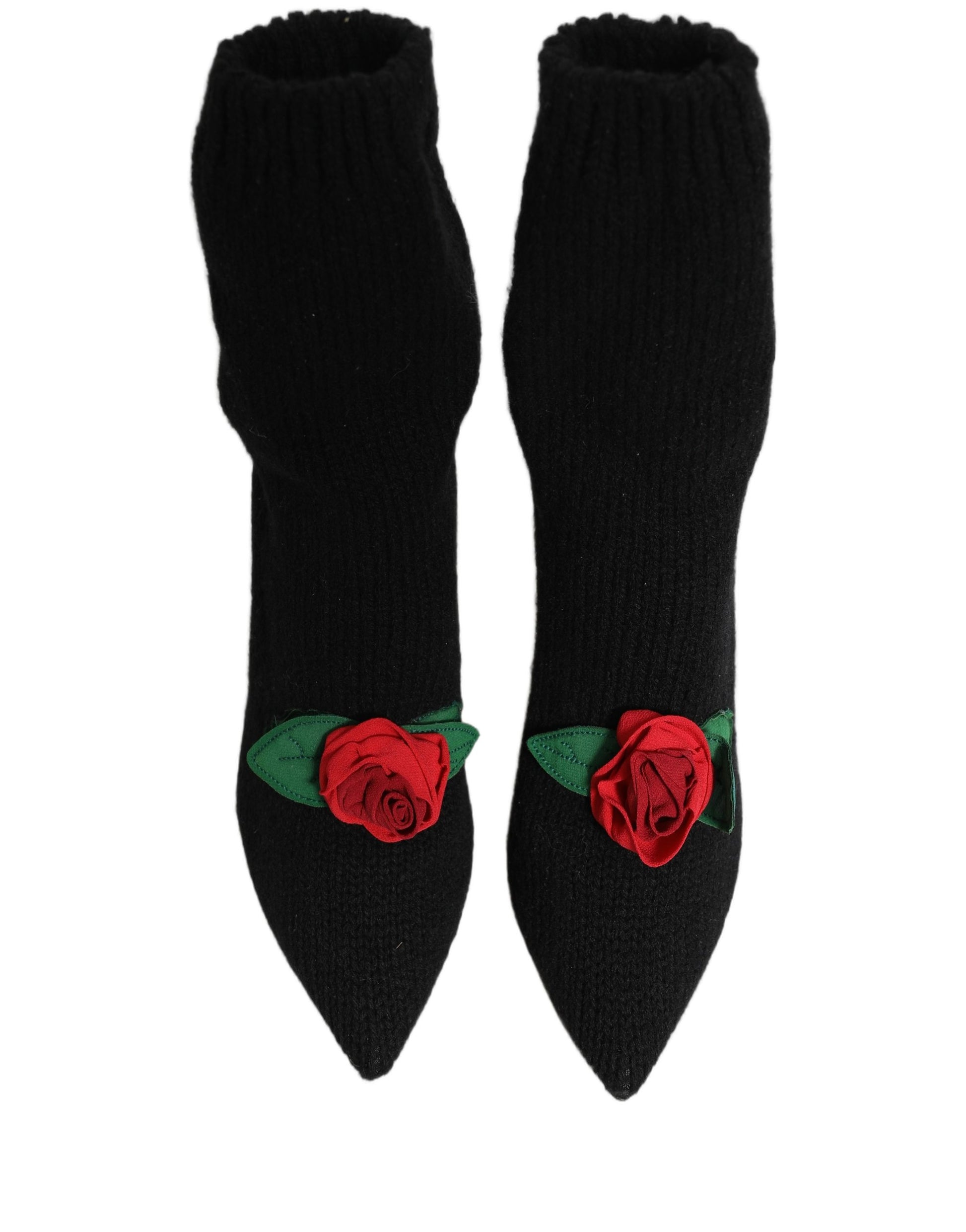 Bottes à talons aiguilles mi-mollet Dolce & Gabbana noires