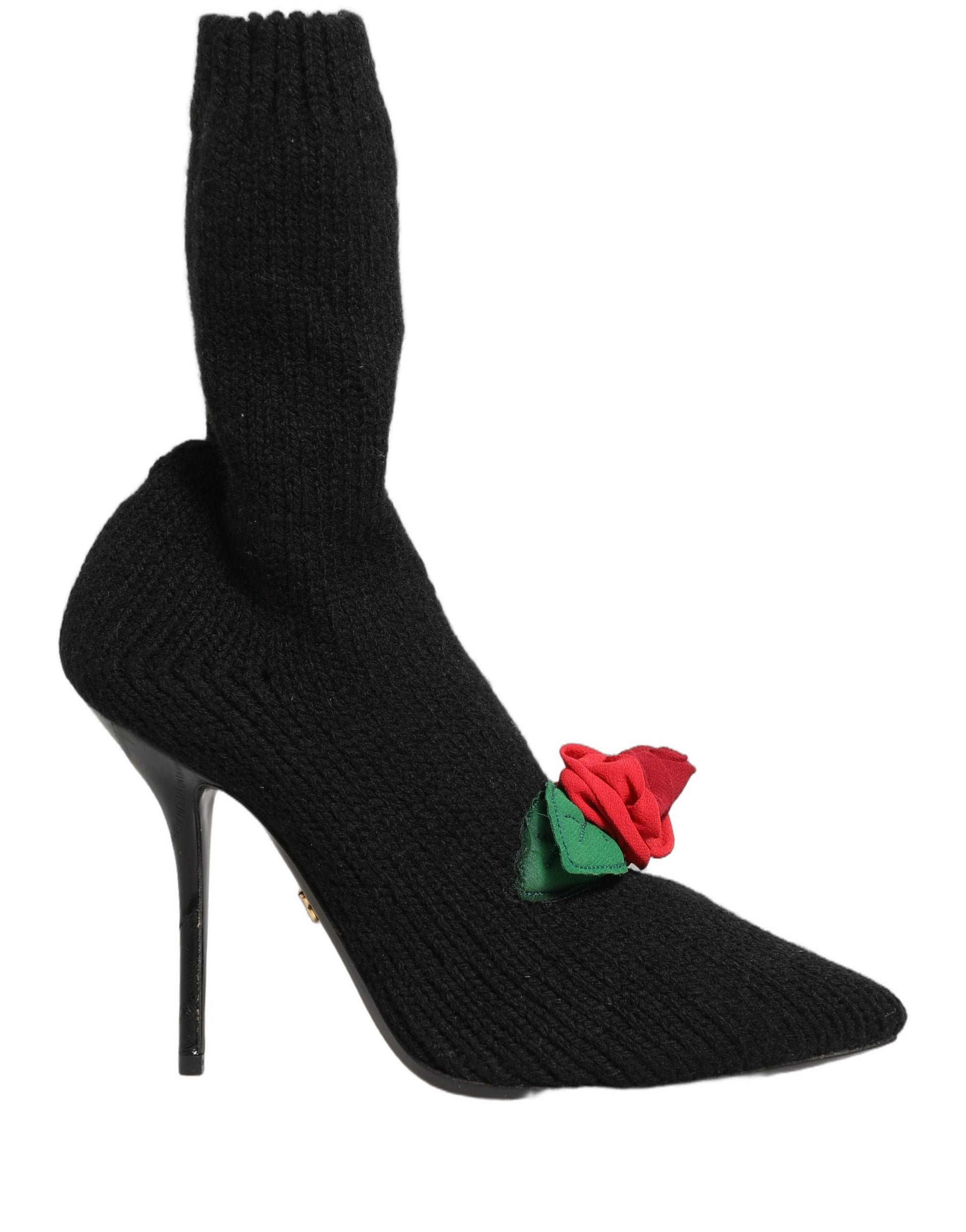Bottes à talons aiguilles mi-mollet Dolce & Gabbana noires