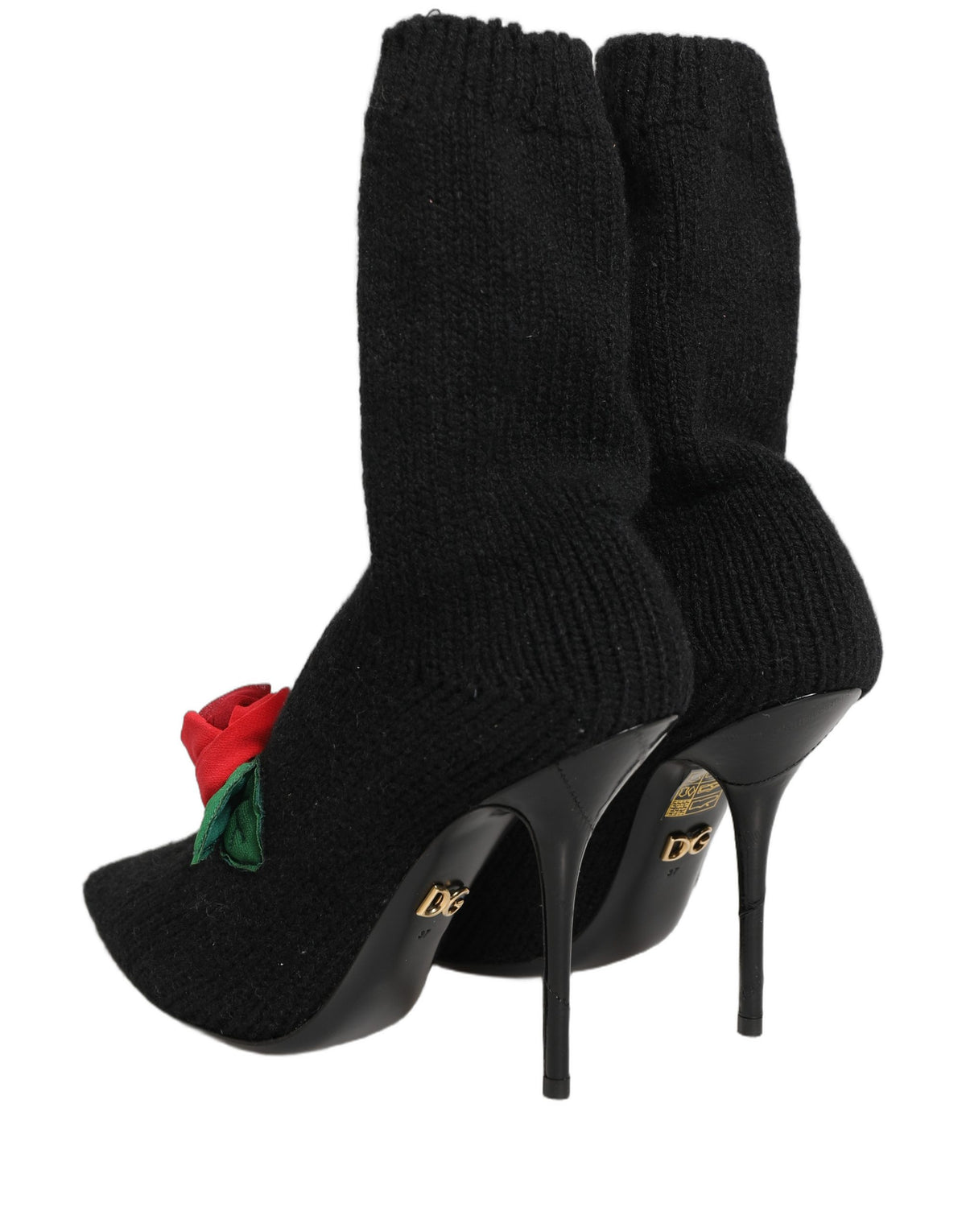 Bottes à talons aiguilles mi-mollet Dolce & Gabbana noires