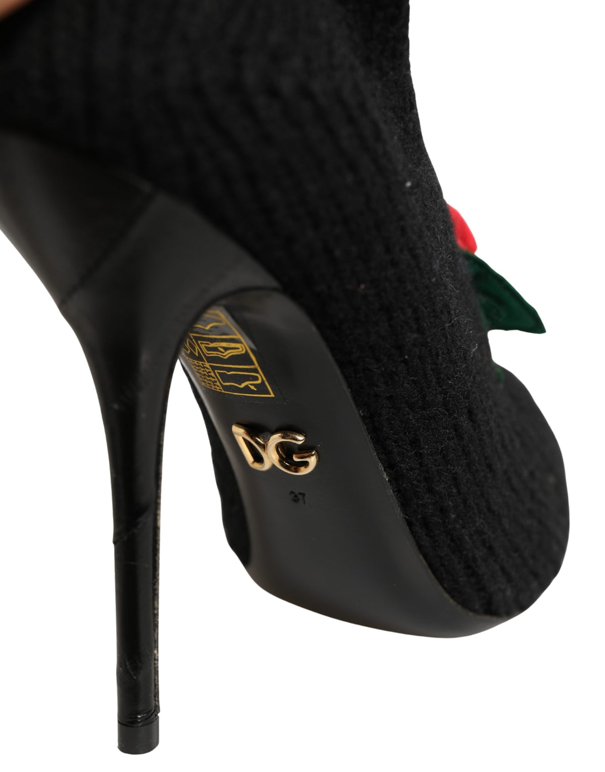 Bottes à talons aiguilles mi-mollet Dolce & Gabbana noires