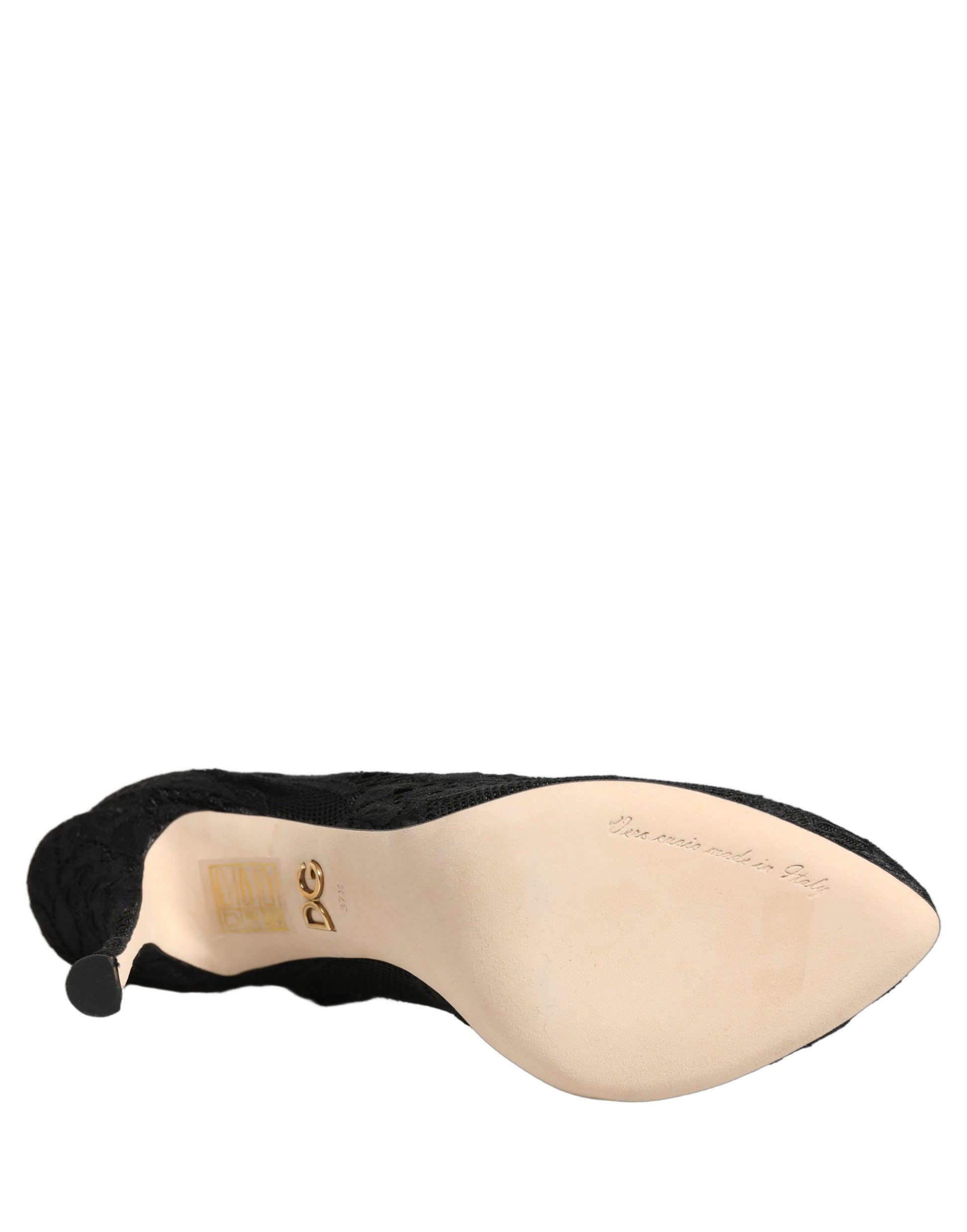 Dolce & Gabbana Escarpins bottines en dentelle Taormina chaussettes noires