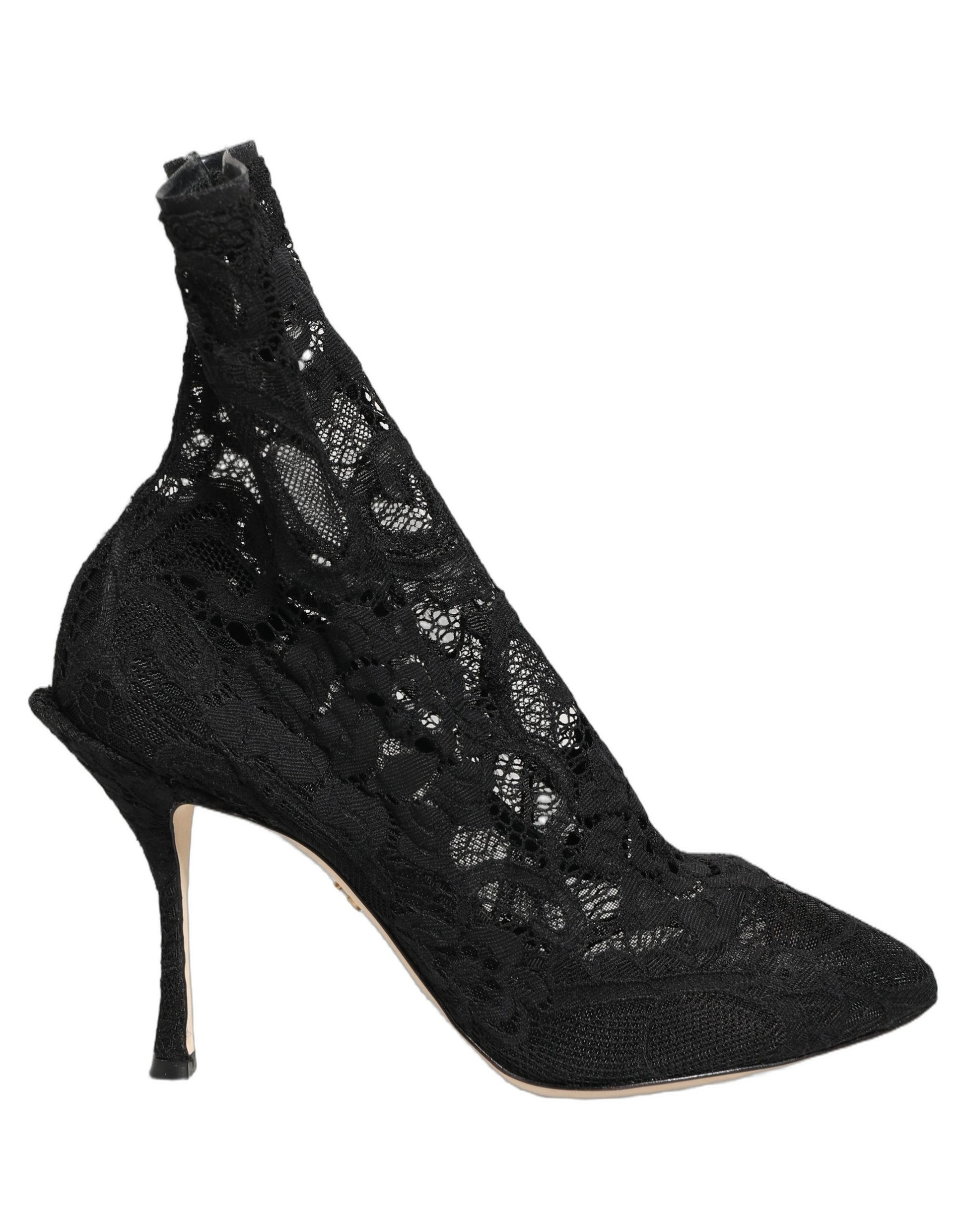 Dolce & Gabbana Escarpins bottines en dentelle Taormina chaussettes noires