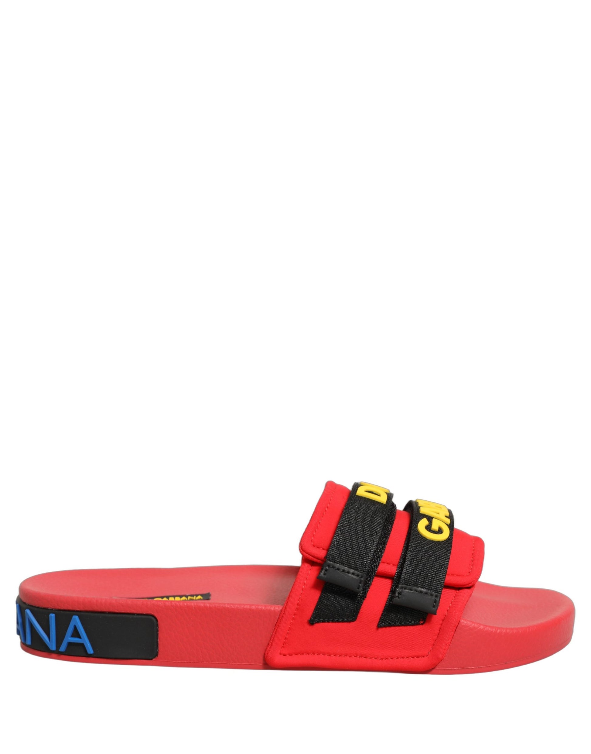 Tongs Dolce & Gabbana rouges en néoprène pour la plage