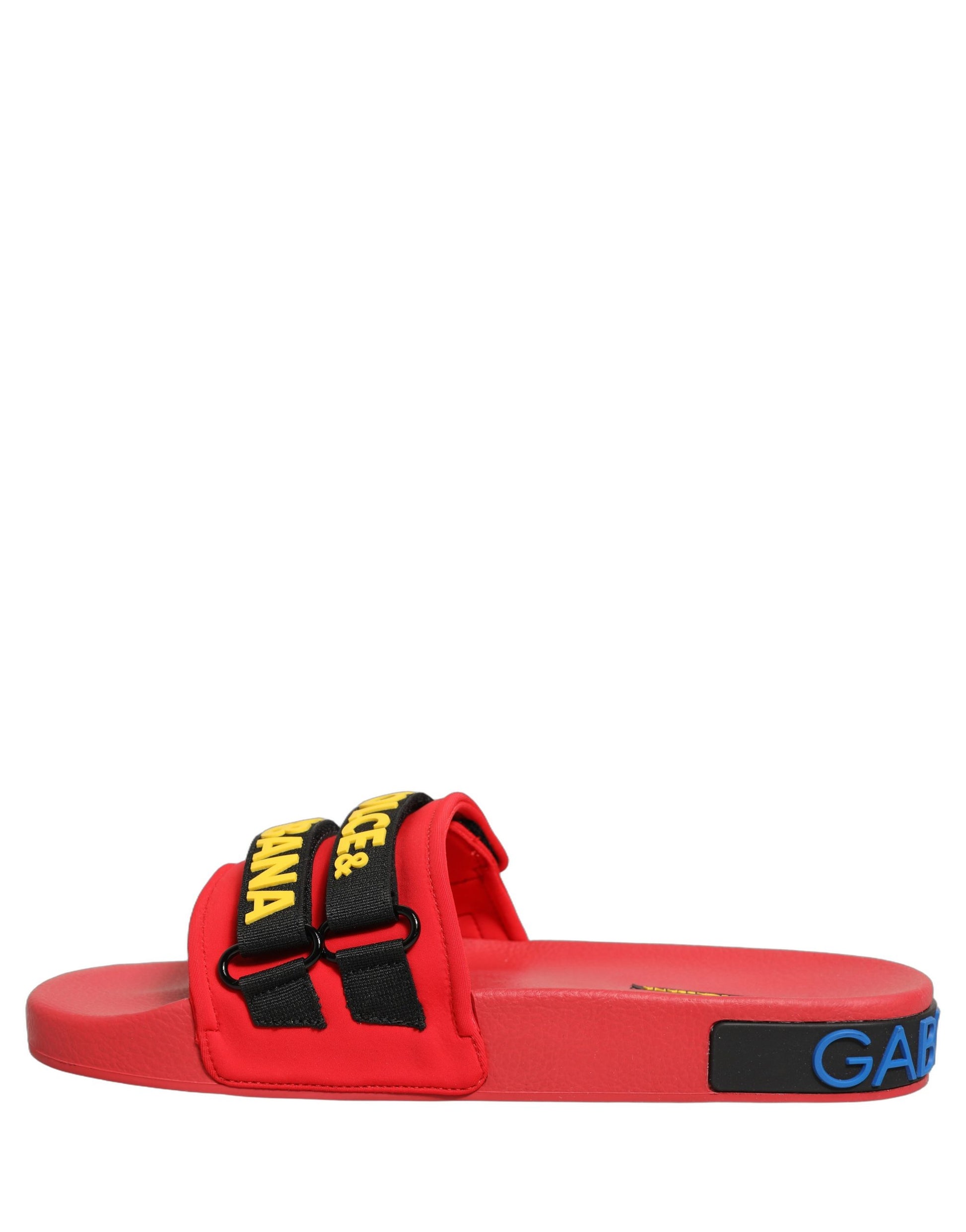 Tongs Dolce & Gabbana rouges en néoprène pour la plage