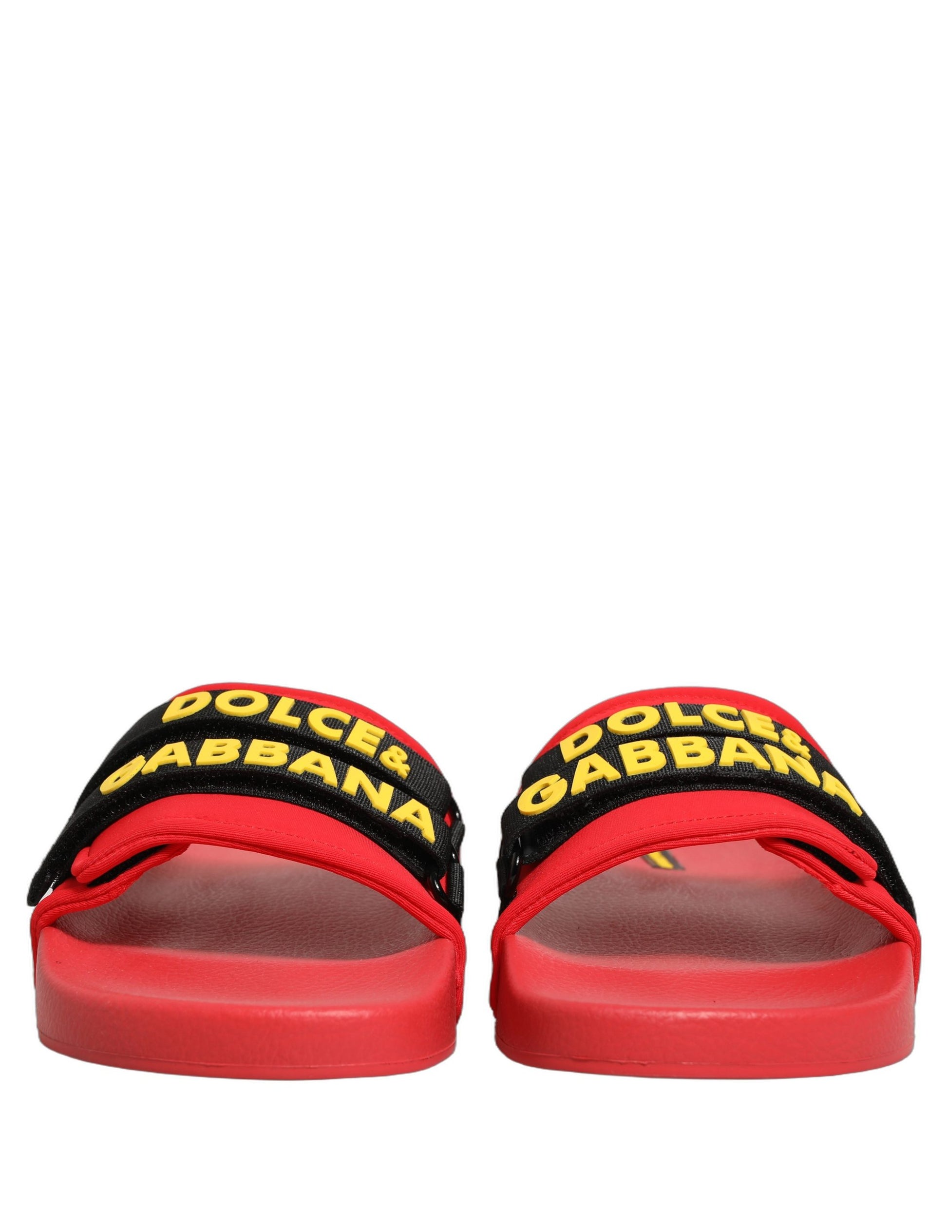 Tongs Dolce & Gabbana rouges en néoprène pour la plage