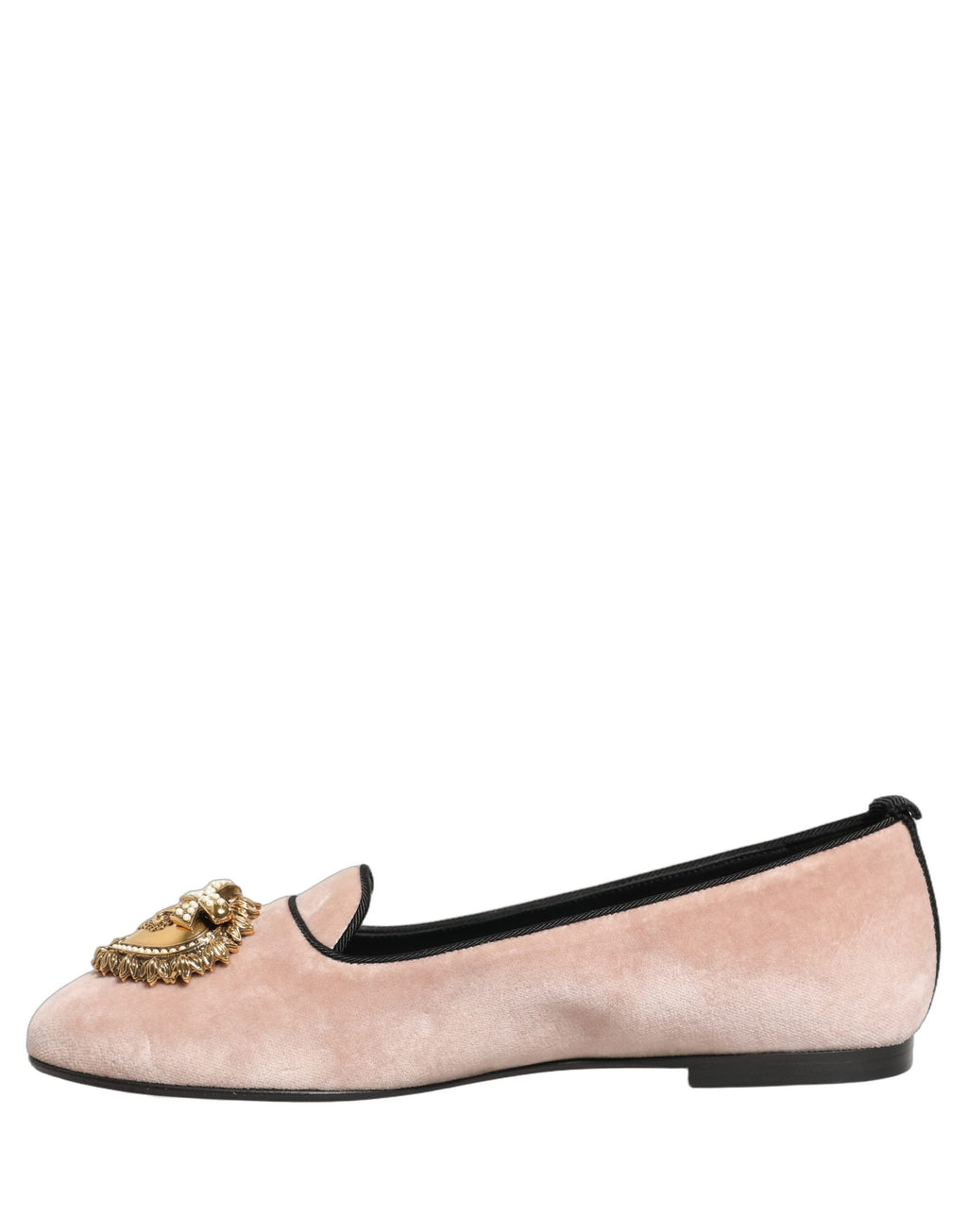Chaussures plates Dolce & Gabbana Devotion en velours rose