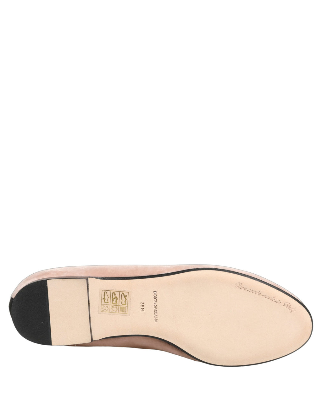Chaussures plates Dolce & Gabbana Devotion en velours rose