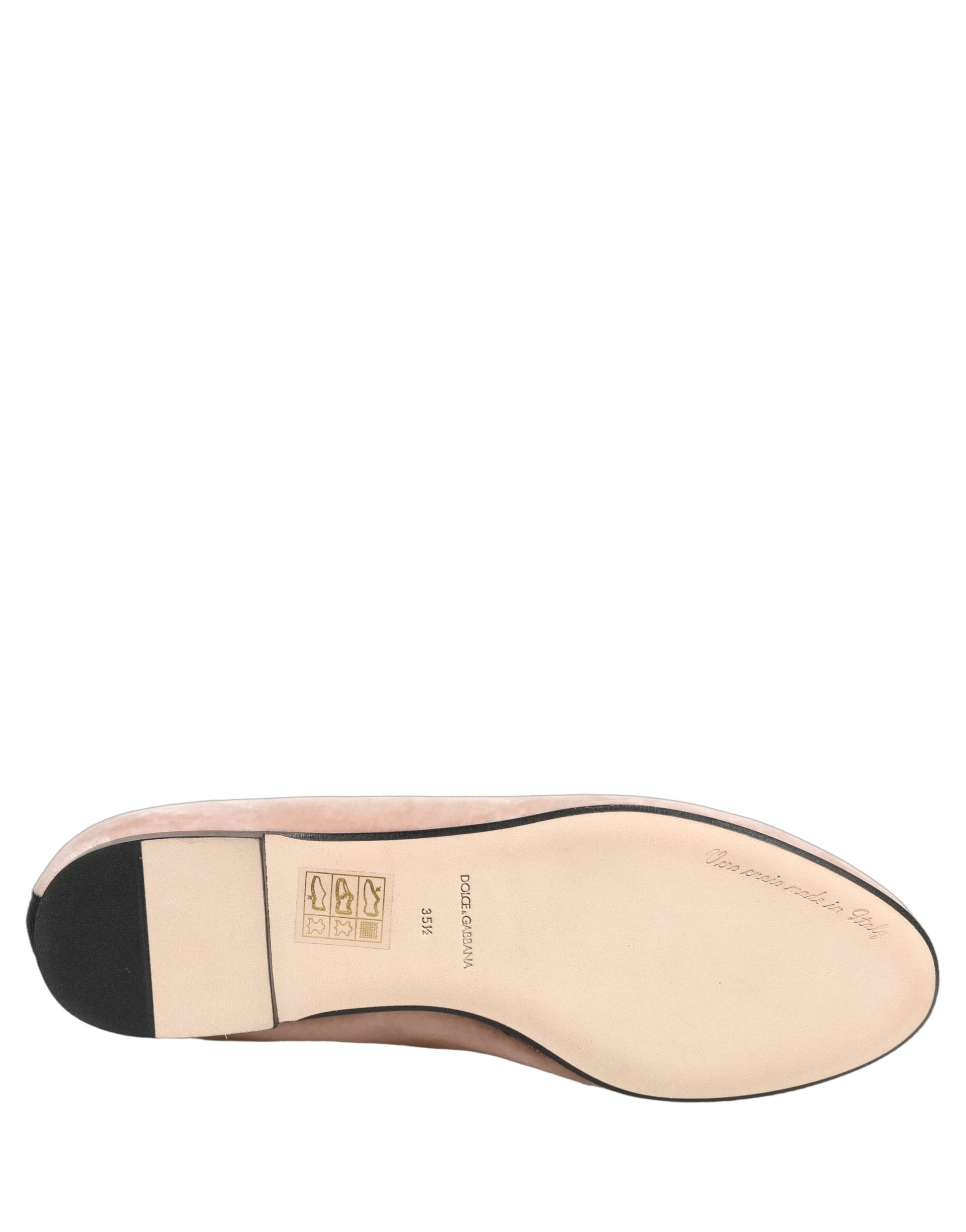 Chaussures plates Dolce & Gabbana Devotion en velours rose