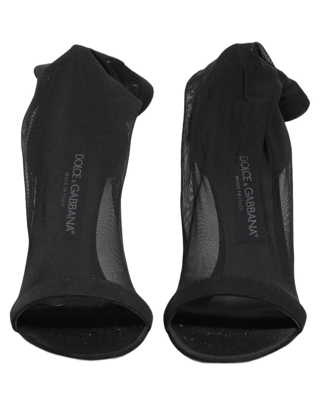 Chaussures montantes en maille de nylon noir Dolce & Gabbana style chaussette