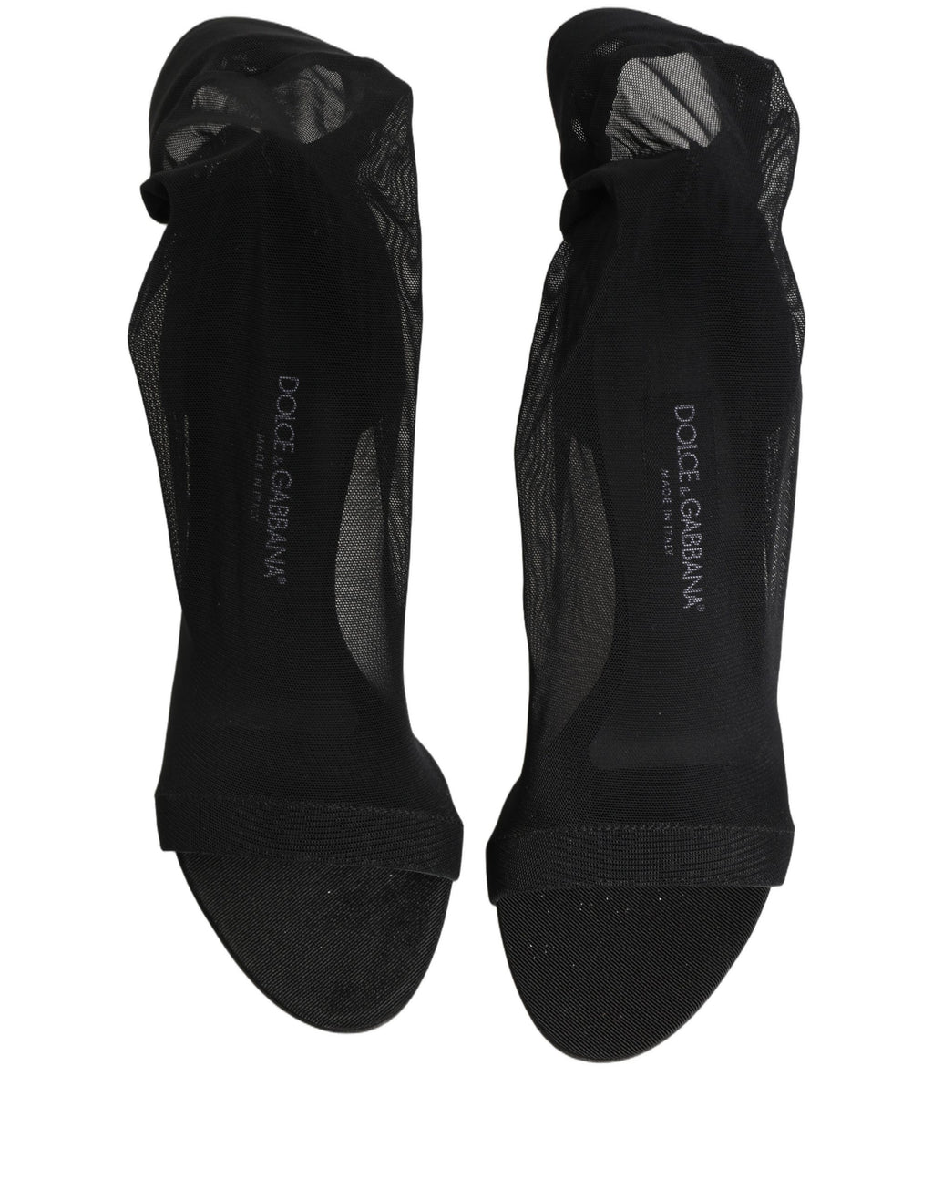 Chaussures montantes en maille de nylon noir Dolce & Gabbana style chaussette
