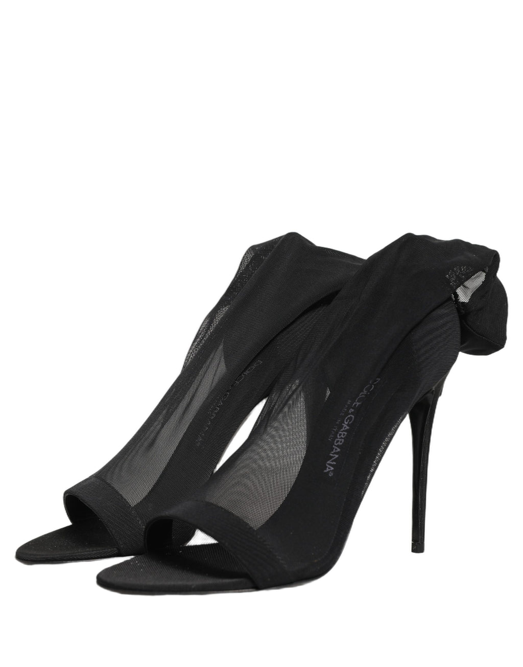 Chaussures montantes en maille de nylon noir Dolce & Gabbana style chaussette