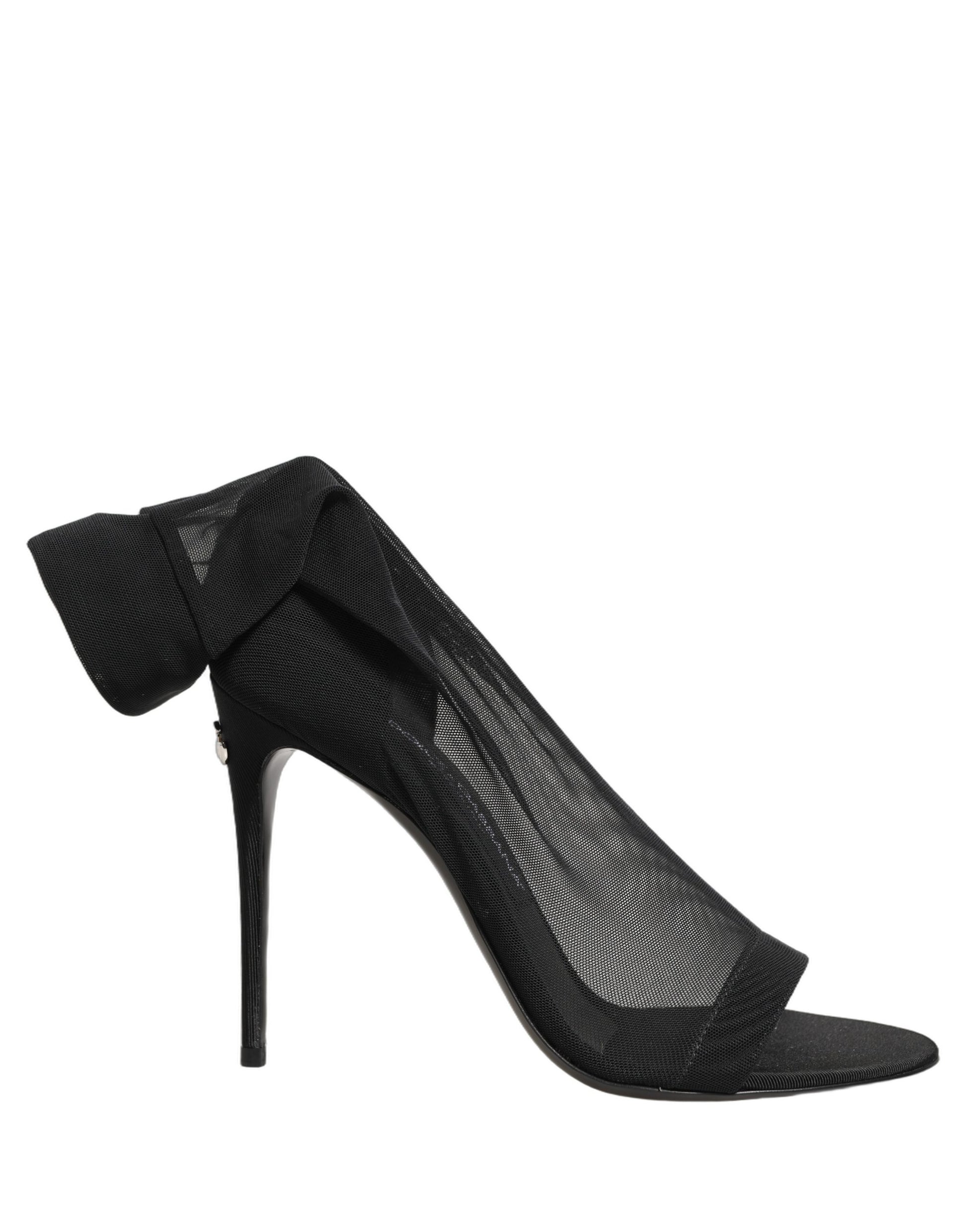 Chaussures montantes en maille de nylon noir Dolce & Gabbana style chaussette