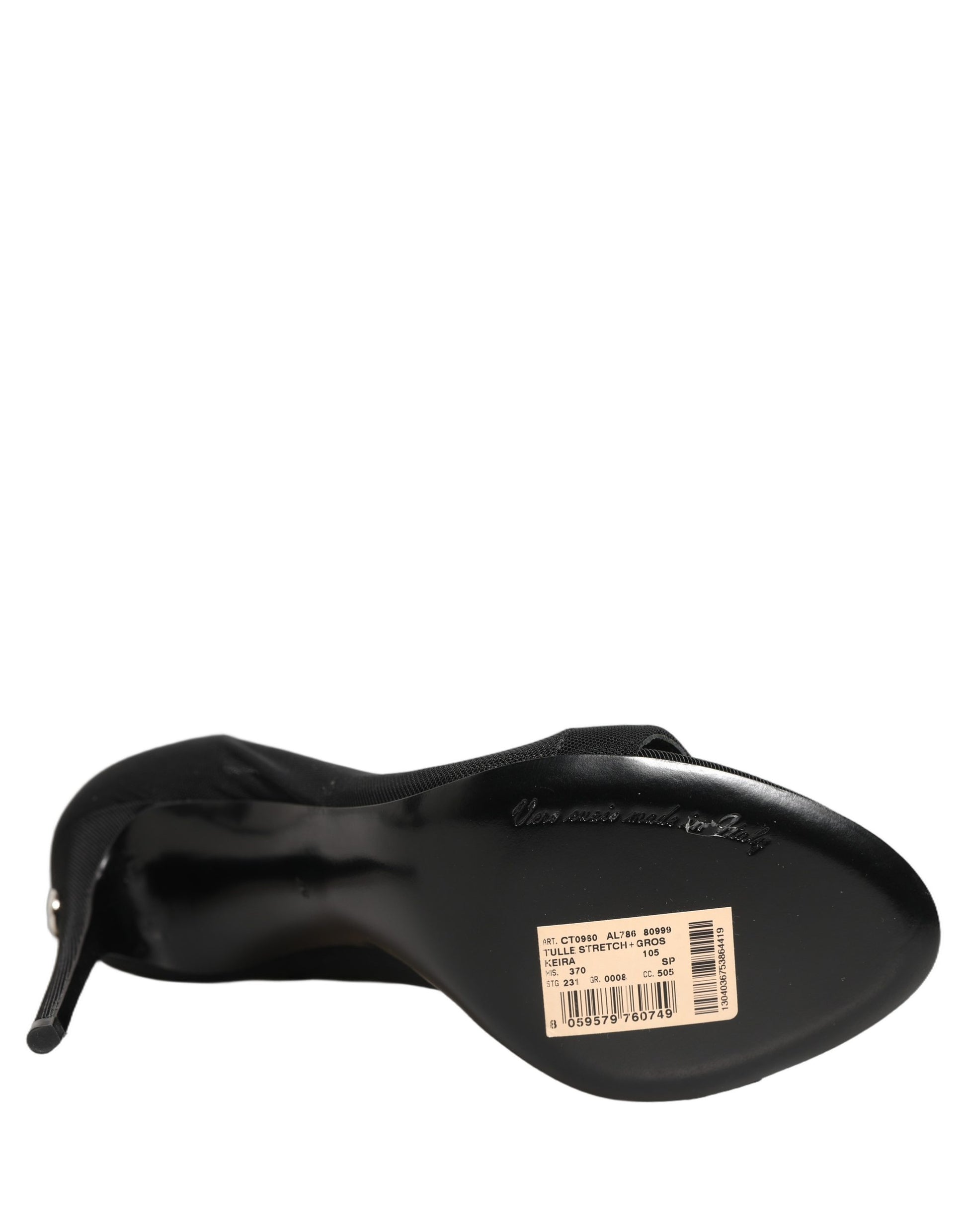 Chaussures montantes en maille de nylon noir Dolce & Gabbana style chaussette