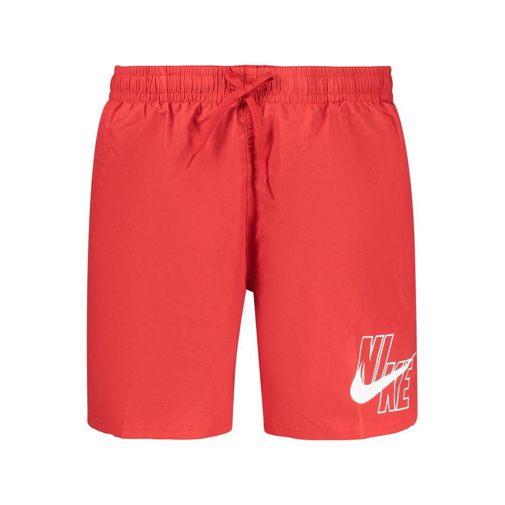 Maillot de bain homme Nike en polyester rouge