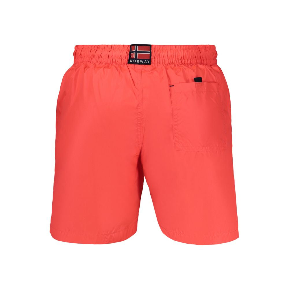 Norvège 1963 Boxer de bain homme en polyamide rouge