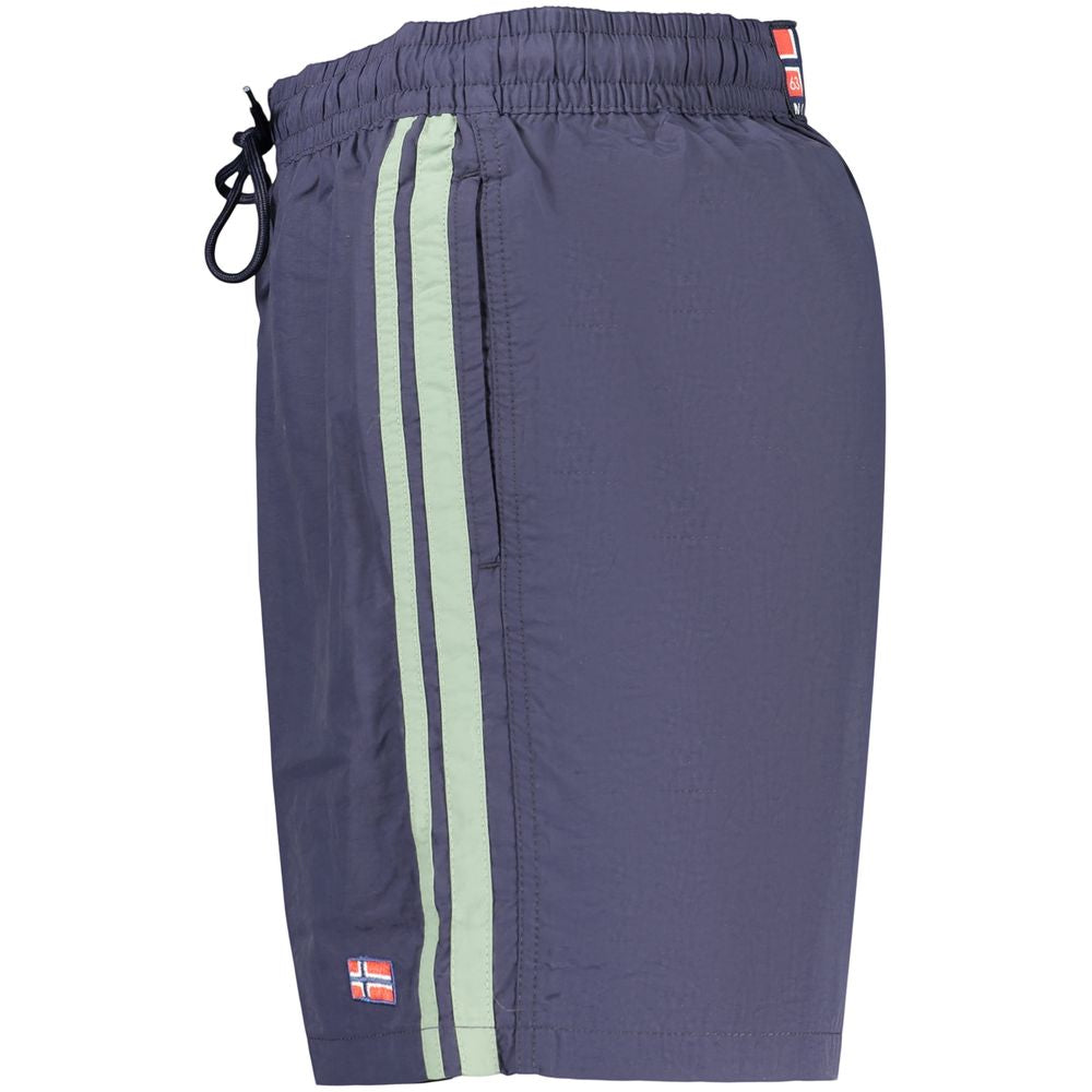 Boxer pour homme en polyamide bleu Norway 1963