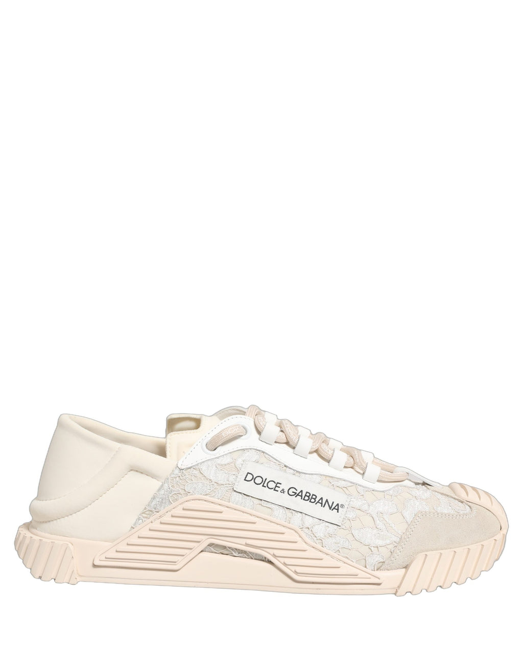 Chaussures de sport baskets basses Dolce & Gabbana en dentelle blanche NS1