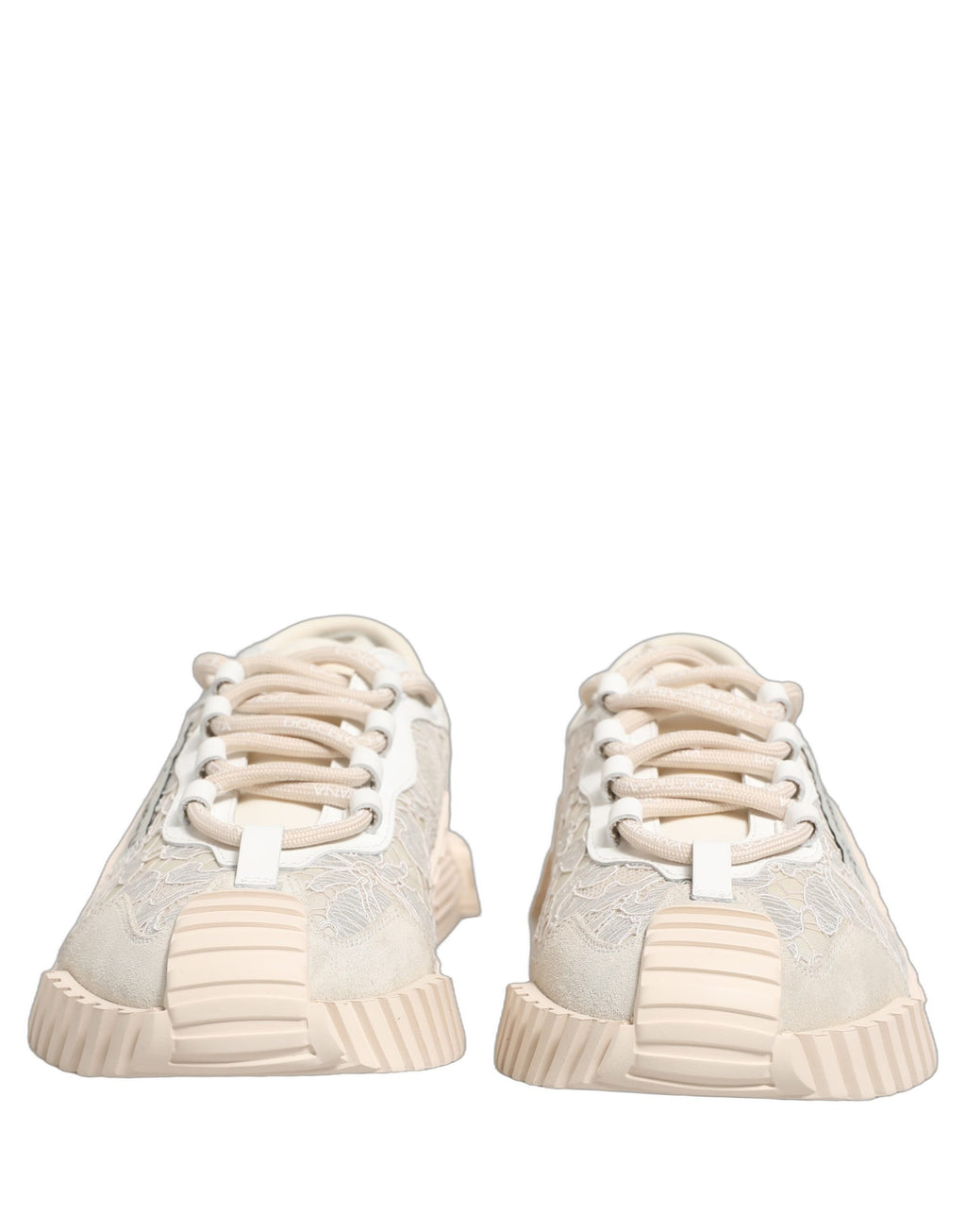 Chaussures de sport baskets basses Dolce & Gabbana en dentelle blanche NS1
